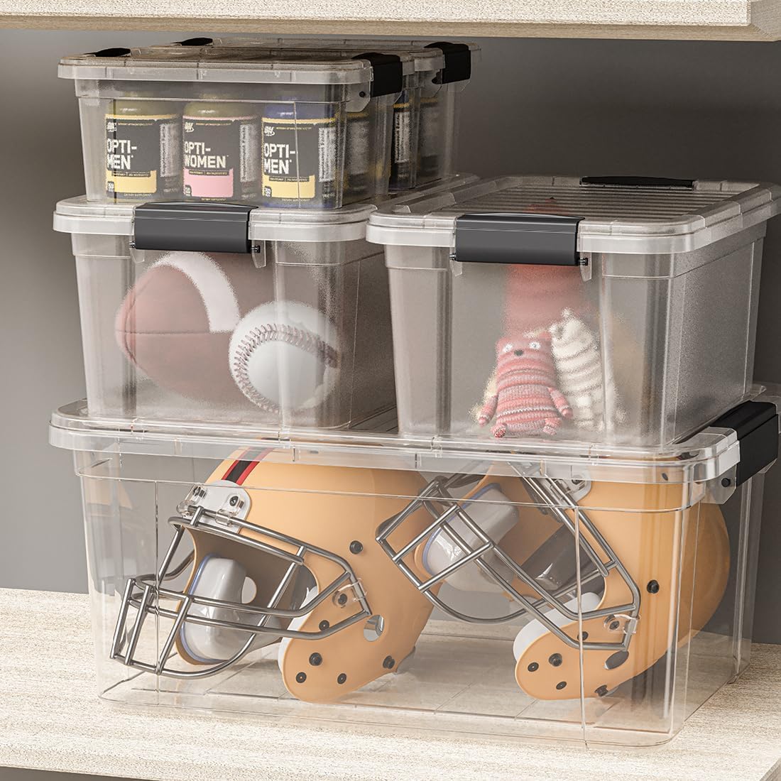 Small Clear Storage Box with Lid