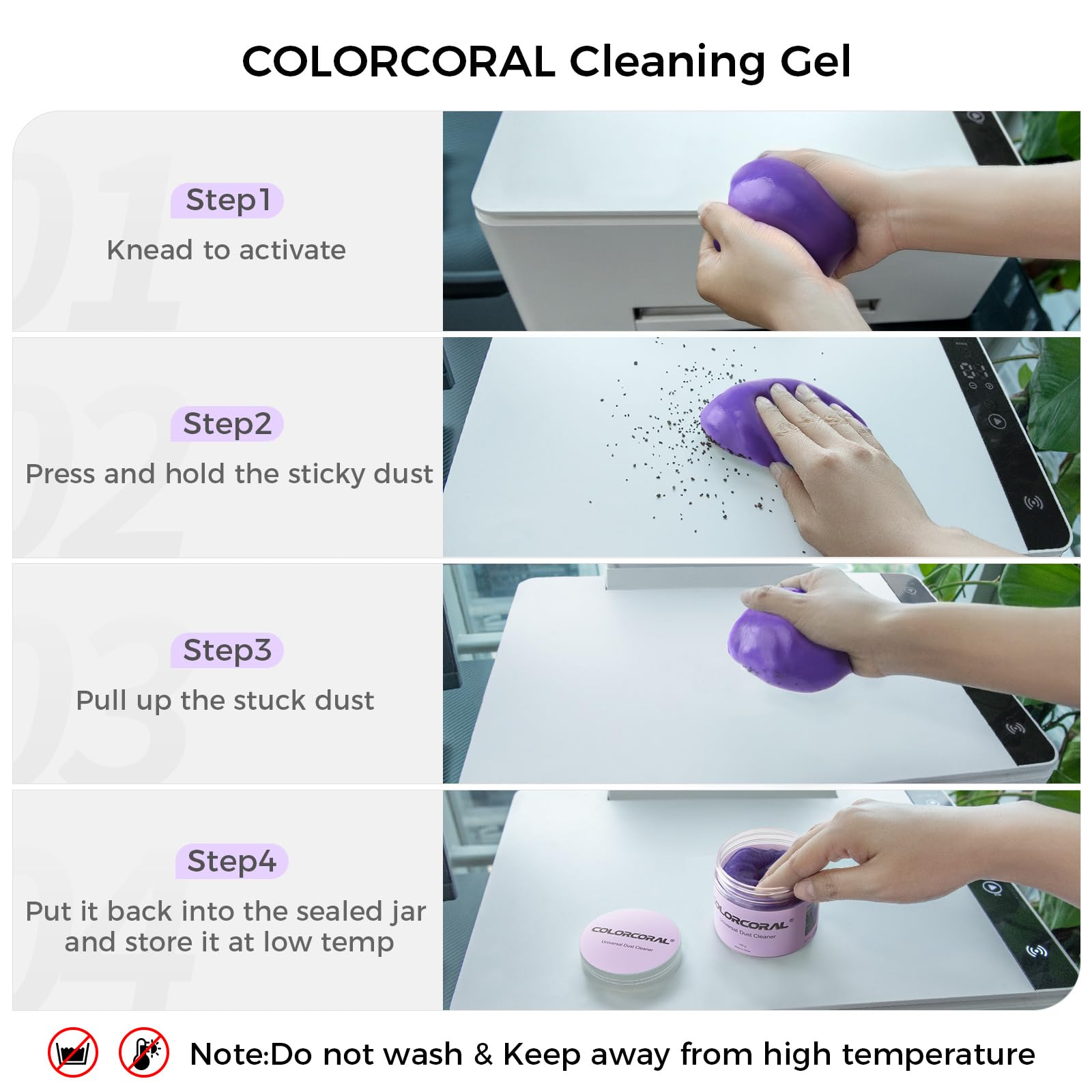 Cleaning Gel for Car Universal Gel Cleaner Auto Detailing Car Vent Keyboard Cleaning Putty Car Interior Cleaner Dashboard Dust Remover Putty Auto Duster Cleaning Kit 160G