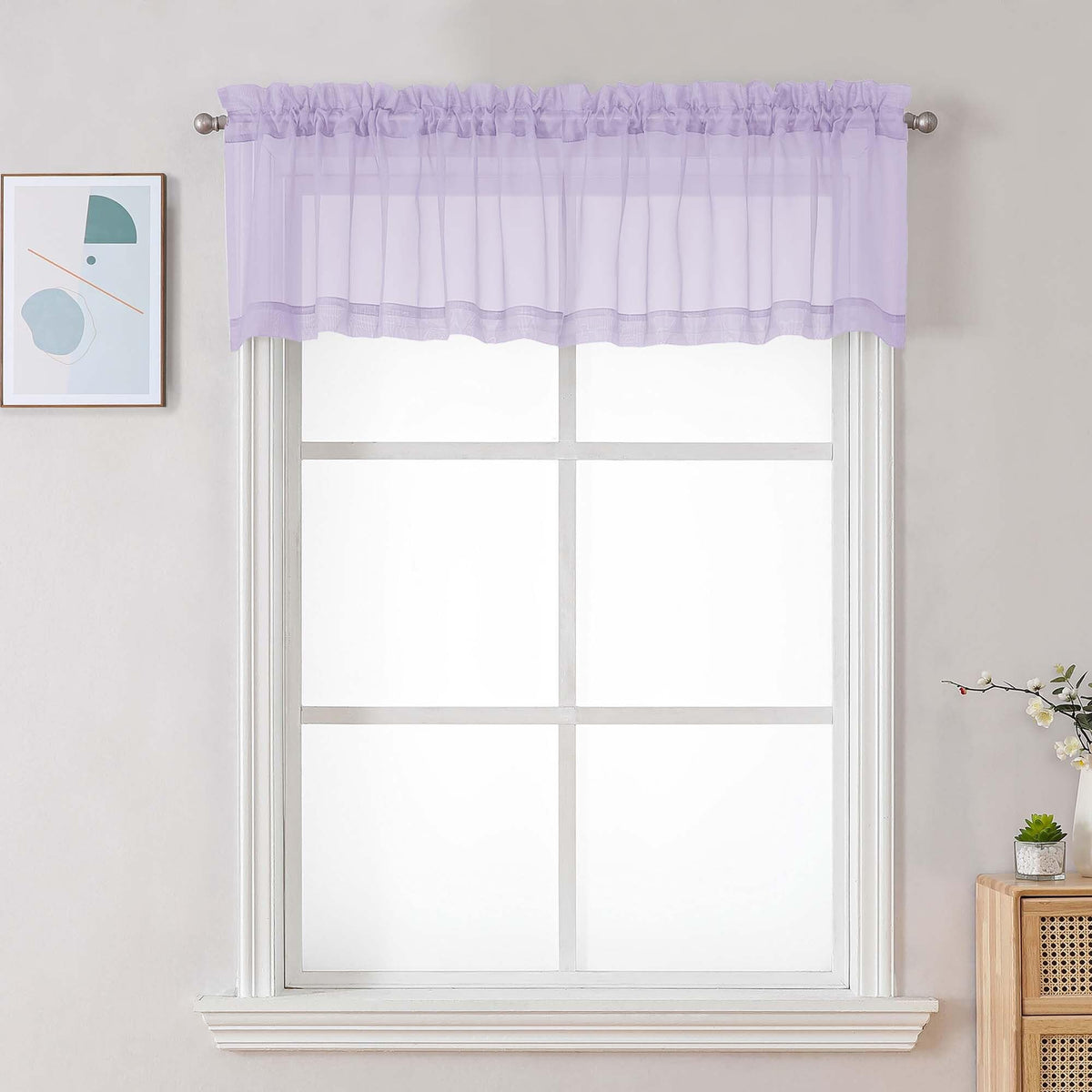 Lilac Sheer Valances for Windows (2 Count)