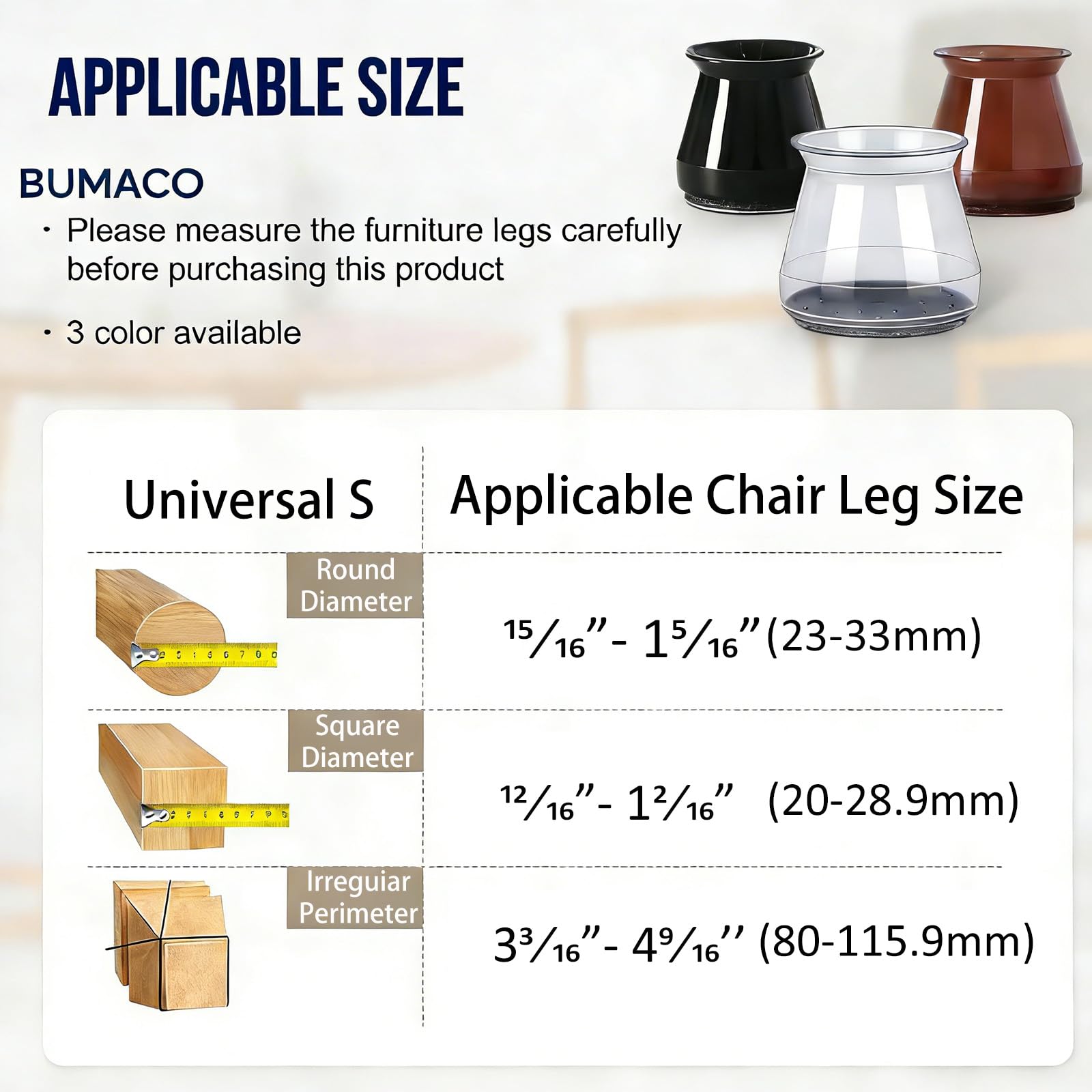 40 Pcs Chair Leg Floor Protectors for Hardwood Floors Anti (40 Count)