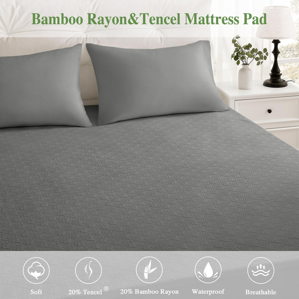 2 Pack Twin Mattress Protector Waterproof (2 Count)