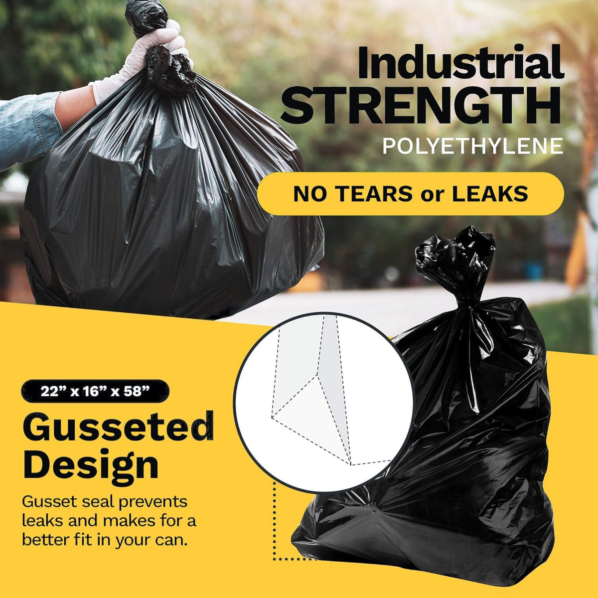55 60 Gallon Trash Bags (100 Count)