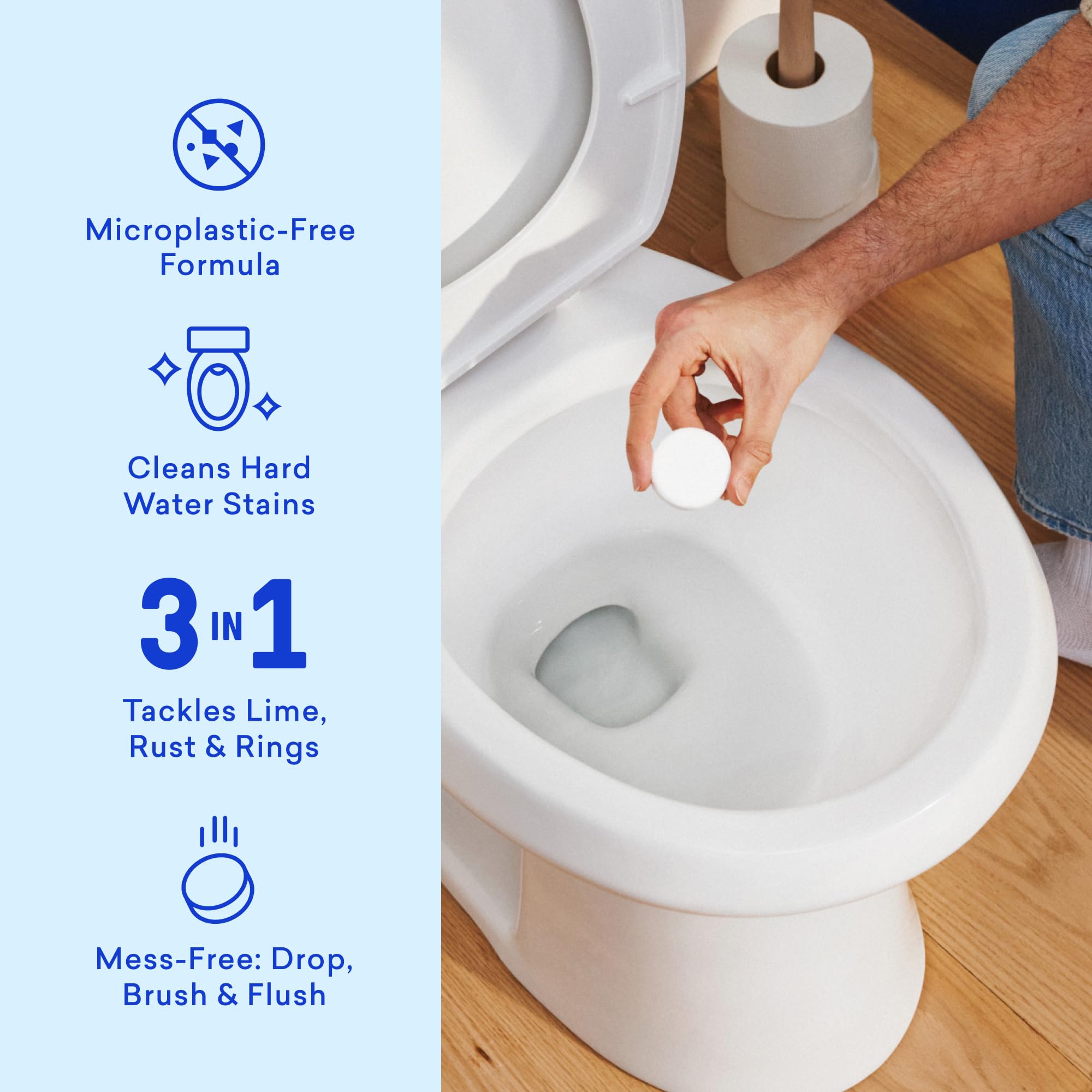 100% Plastic Free Toilet Bowl Cleaner Tablets 28 Count