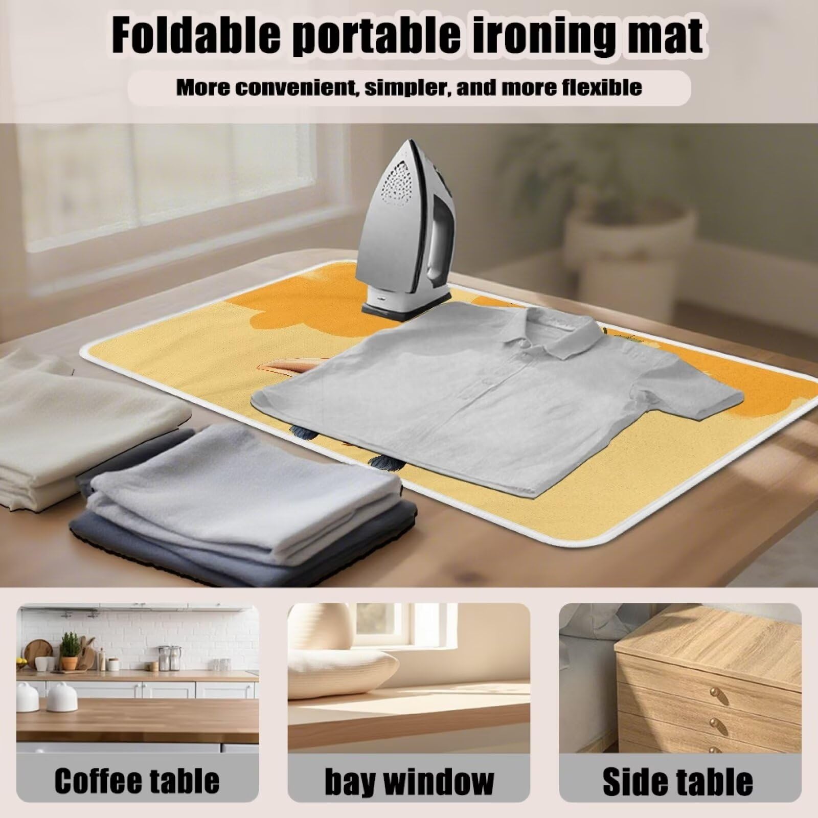 Funny Ironing Mat Portable Giraffe Ironing Pad for Steam Pressing on Tabletop or Bed