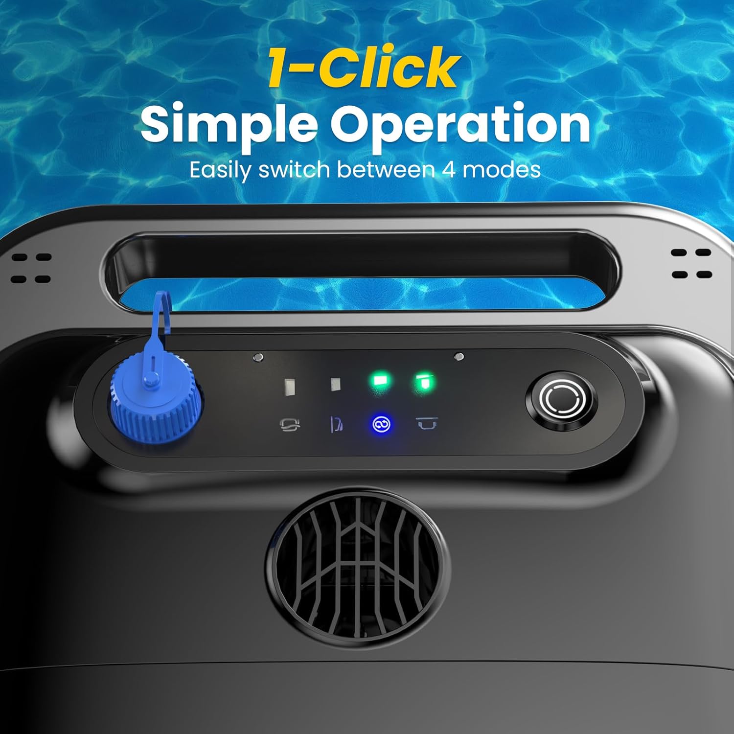 Y50S Robotic Pool Cleaner, Upgraded Motor, Powerful Wall-Climbing with Scrubber Brushes, Smart Path Navigation, Cordless Pool Vacuum for Inground Pools up to 2000 Sq.ft (Blue)
