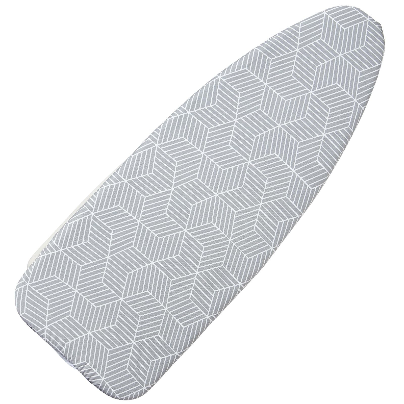 Wide Ironing Board Cover with Padding 18 x 49 inch Heat Reflective with Hook and Loop Fasteners