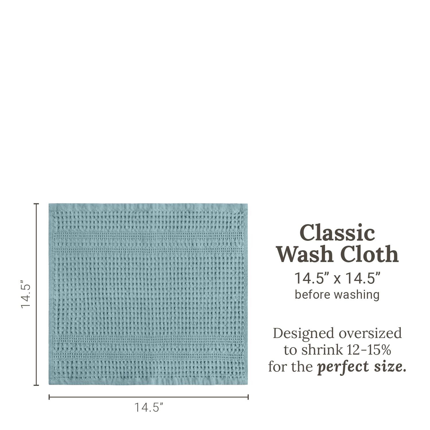 Waffle Towels Wash Cloths for Showering (4 Count)