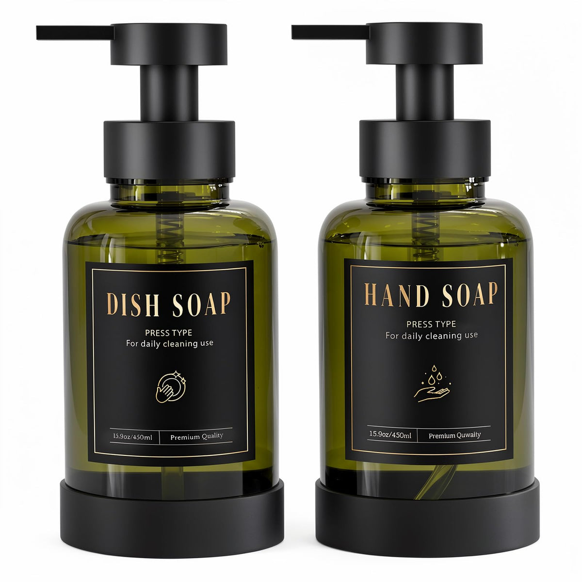 Foaming Soap Dispenser 15oz Hand Soap Bottle (2 Count)