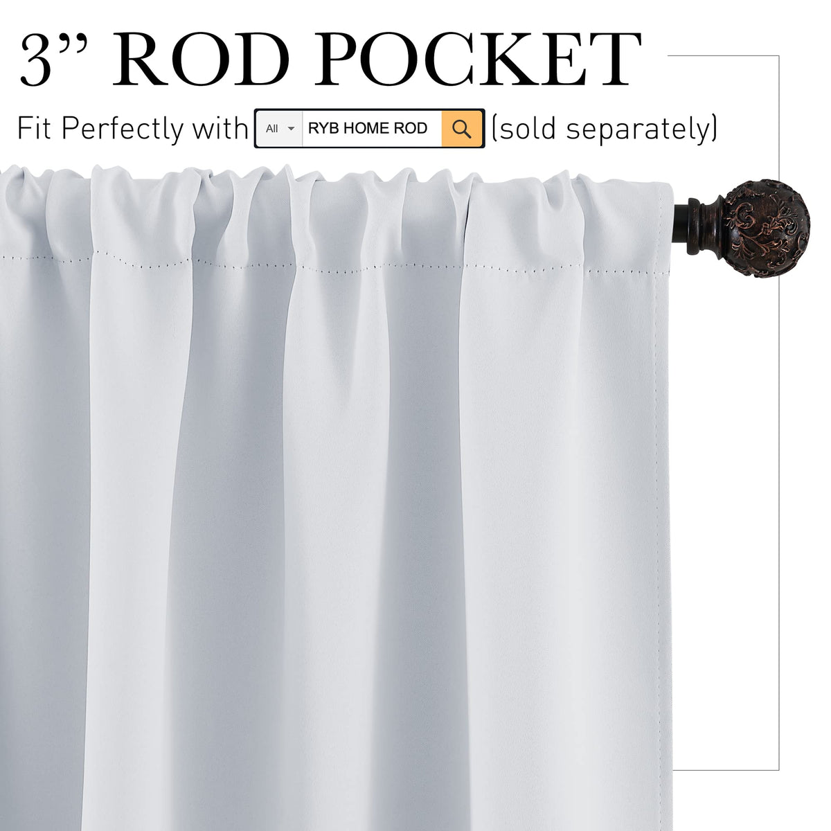 54 inch Curtains for Living Room Bedroom