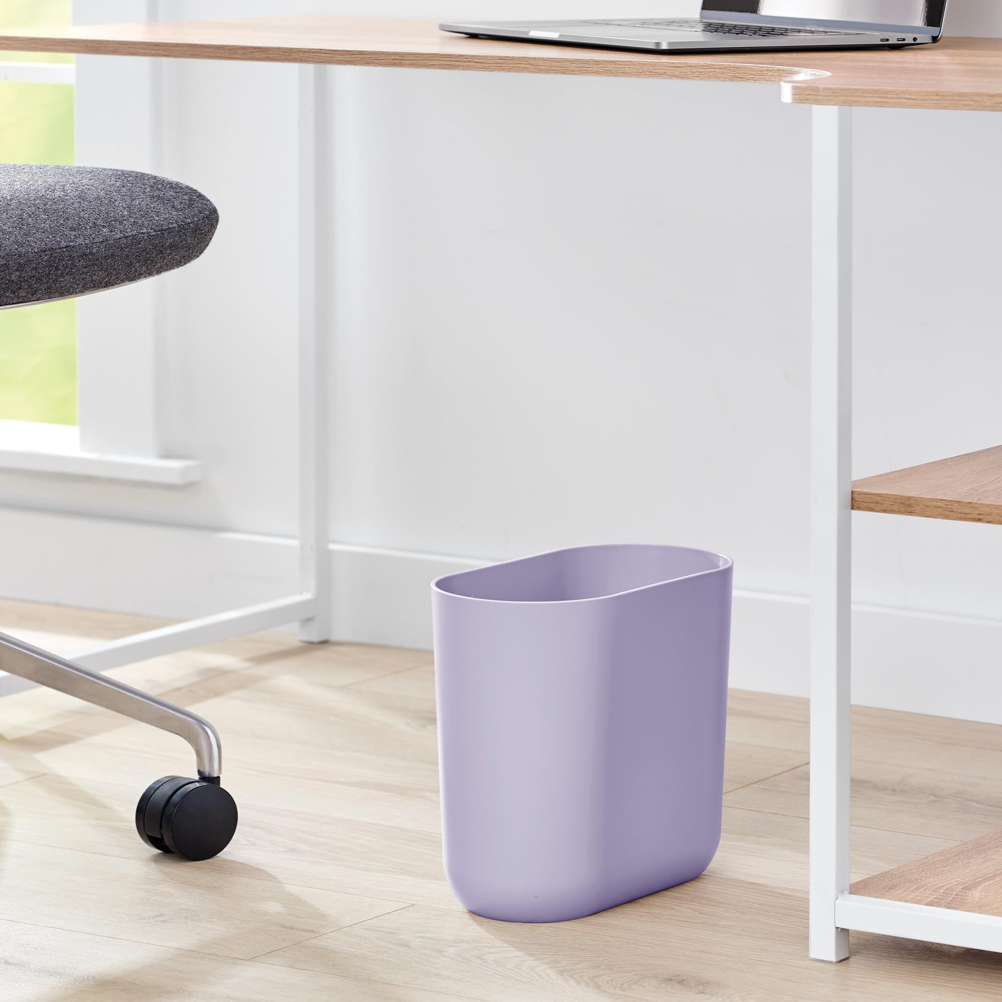 Small Slim Plastic Bathroom Trash Can