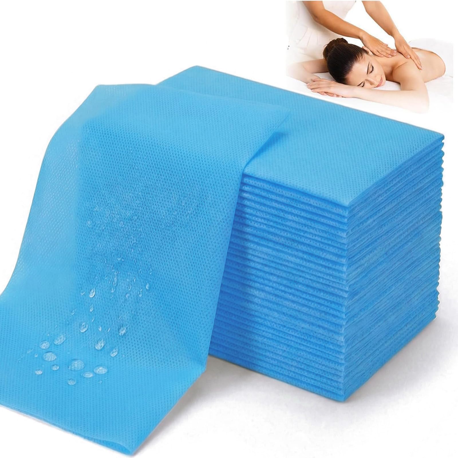 100Pcs Disposable Bed Sheet Massage Table Cover 75x31 for Spa Waxing Tattoo (100 Count)