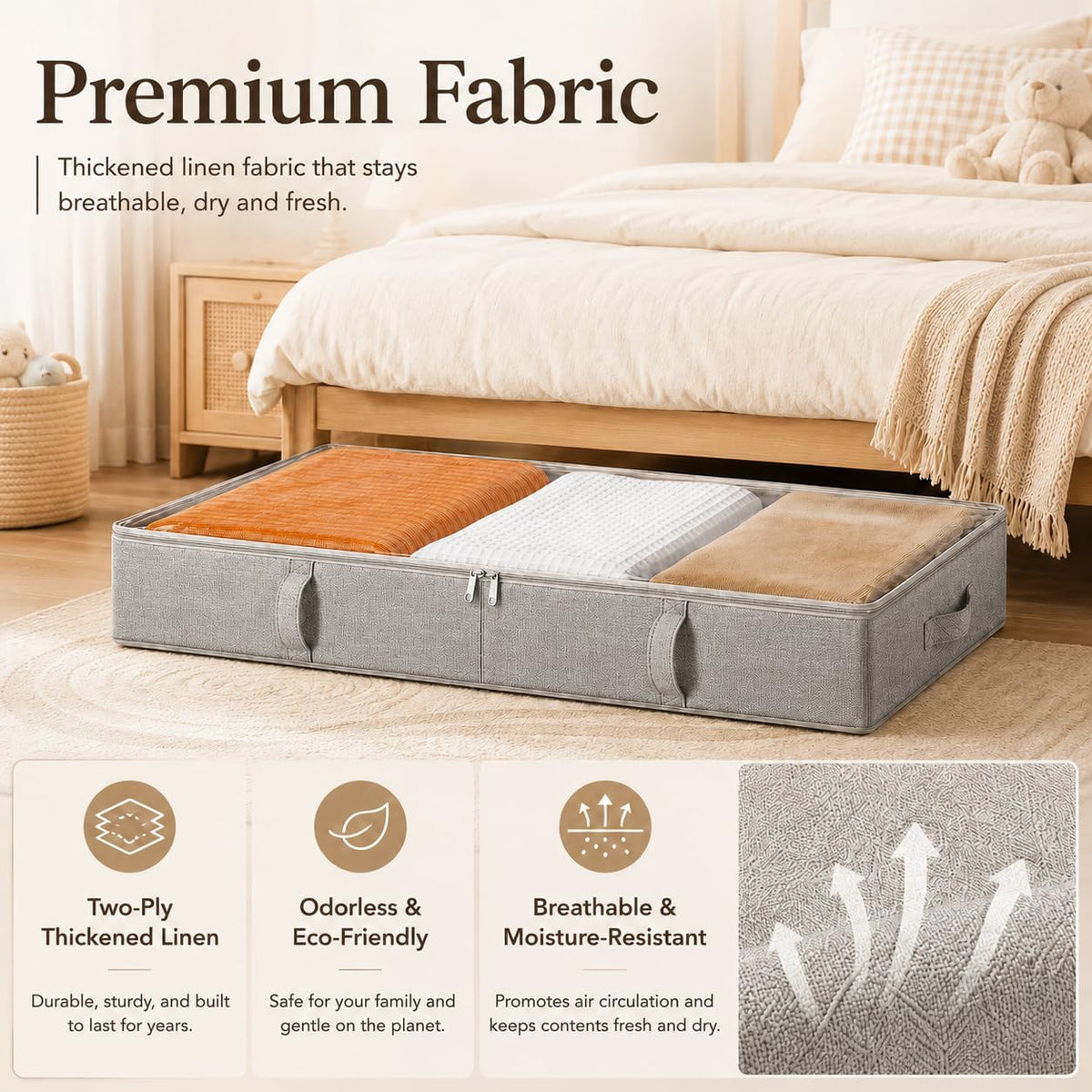 Side Supported Under Bed Storage Containers (2 Count)