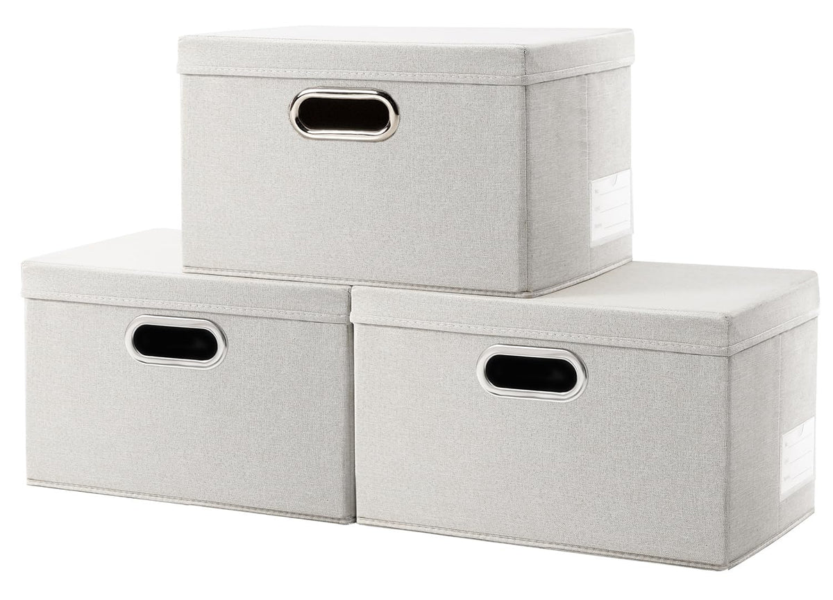 Storage Bins with Lids [3 (3 Count)