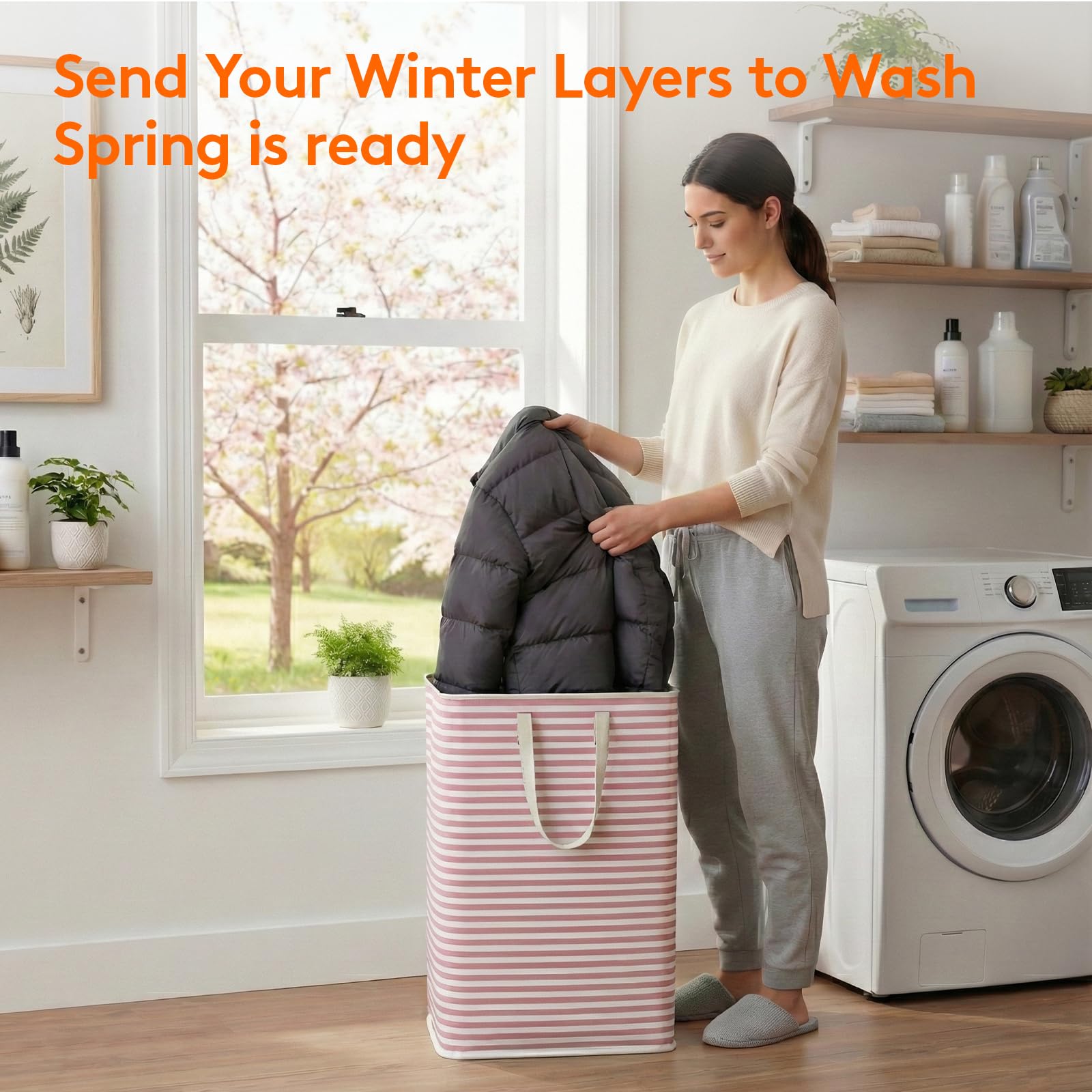 2 Pack Laundry Basket 80L Each (2 Count)
