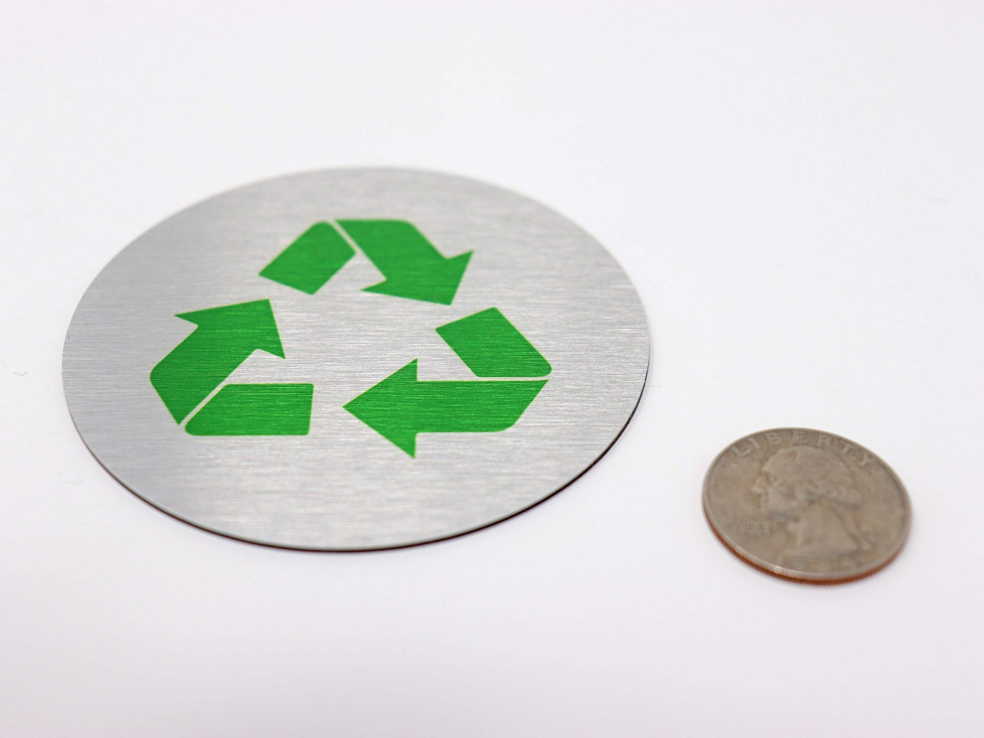 Metal Trash & Recycling Signs (2 Count)