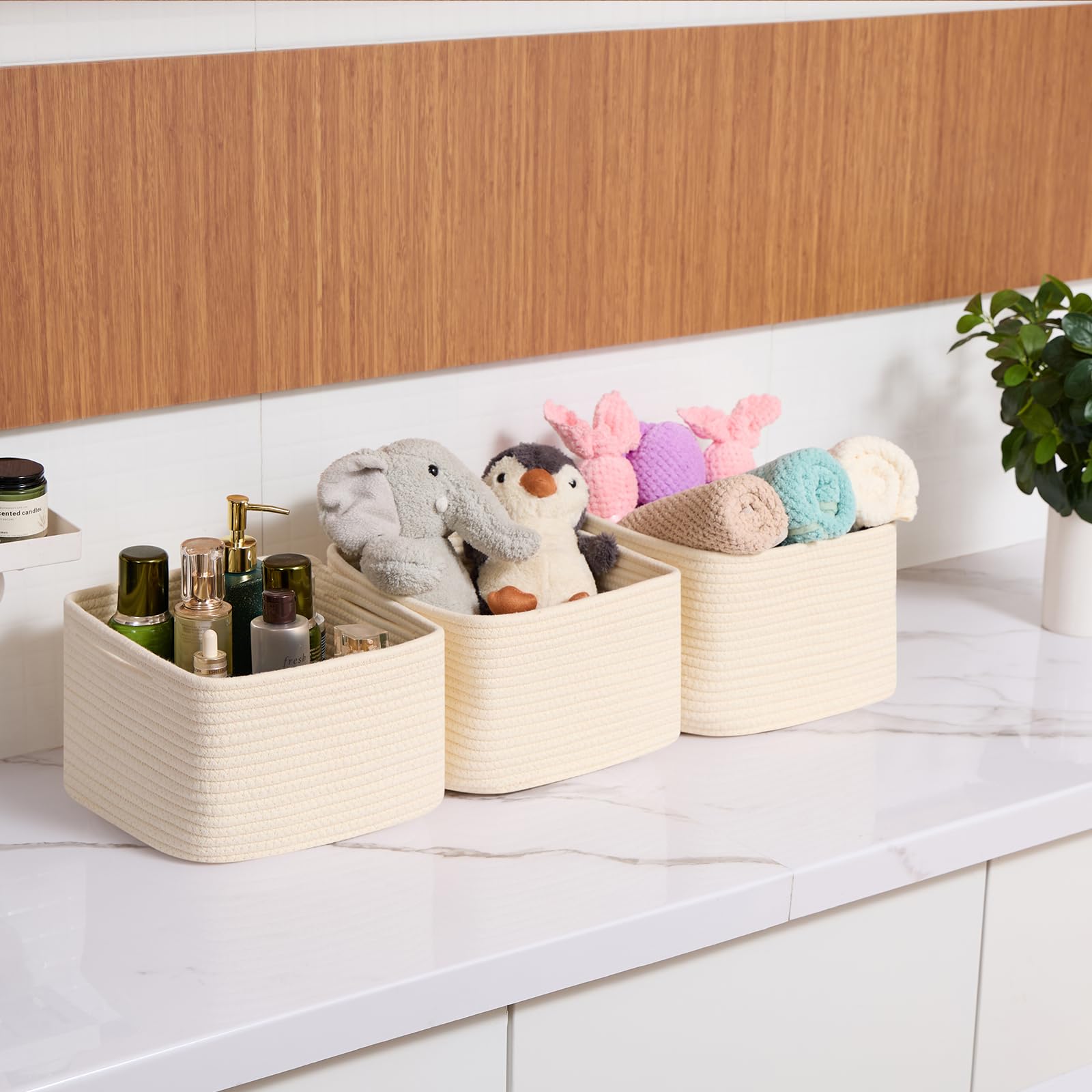 Small Organizing Baskets for Cubes Shelf (3 Count)