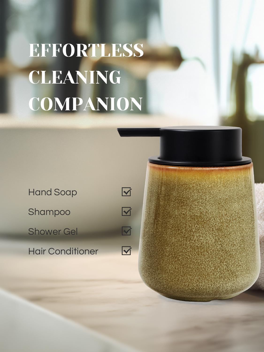 Ceramic Foaming Soap Dispenser