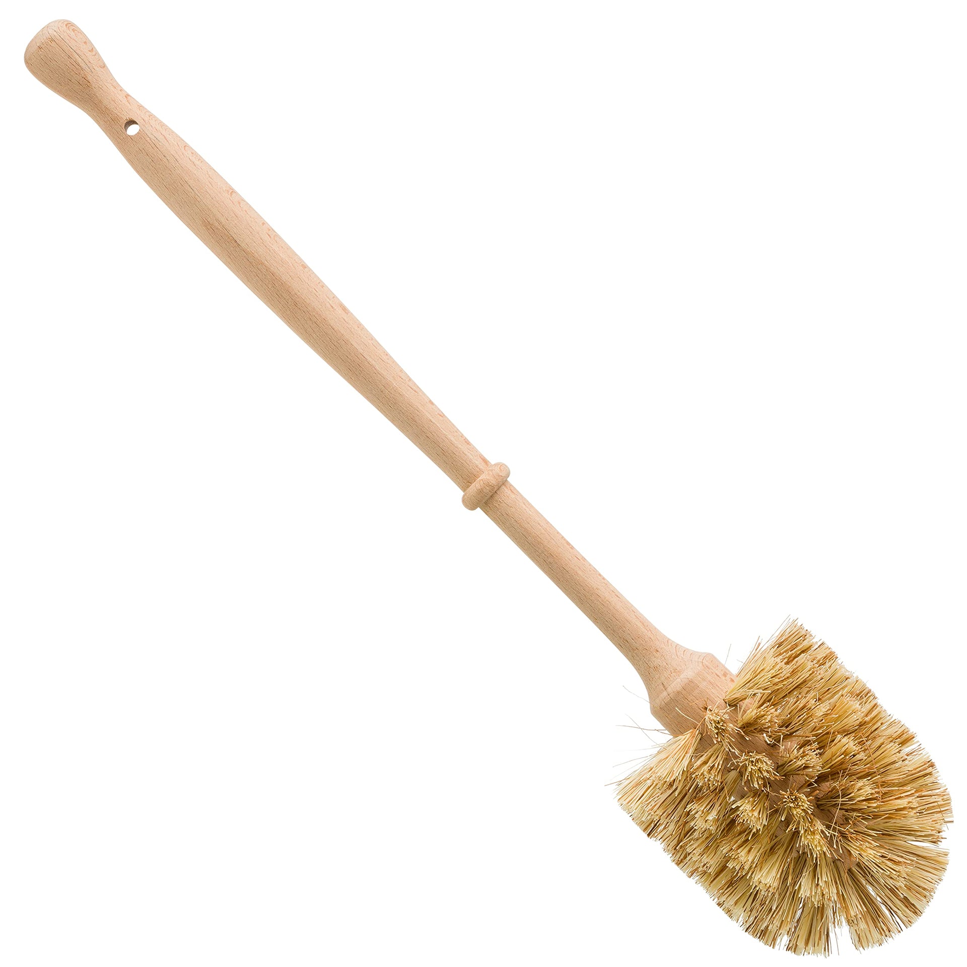 Stiff Union Fiber Toilet Brush with Untreated Beechwood Handle
