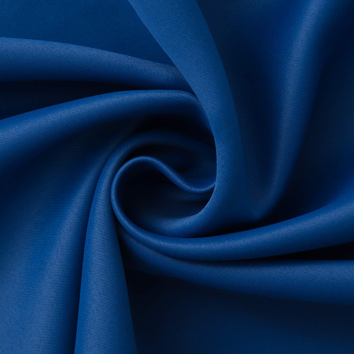 Royal Blue Curtains 36 Inch Length for Kitchen Window Rod Pocket (2 Count)