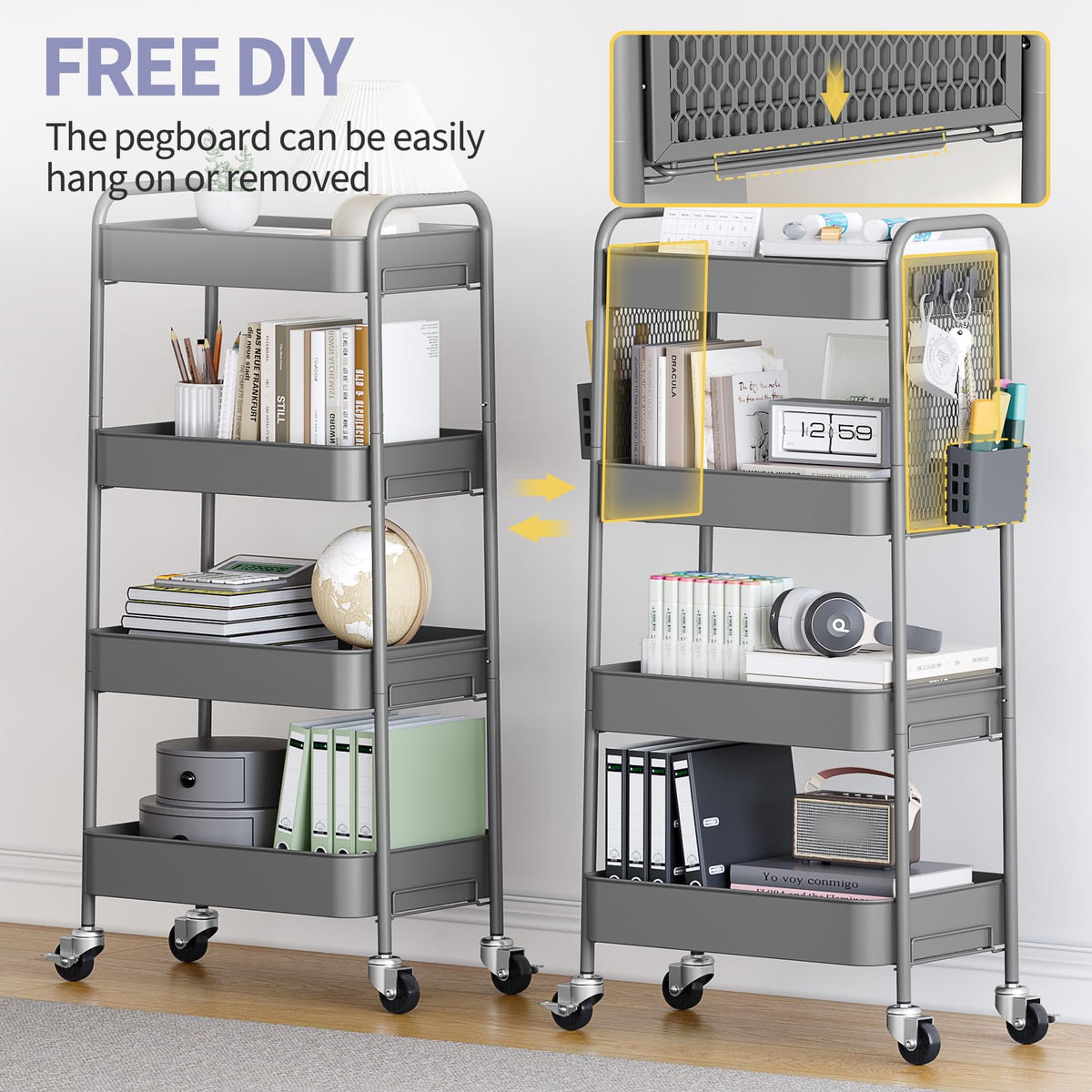 4 Tier Rolling Cart
