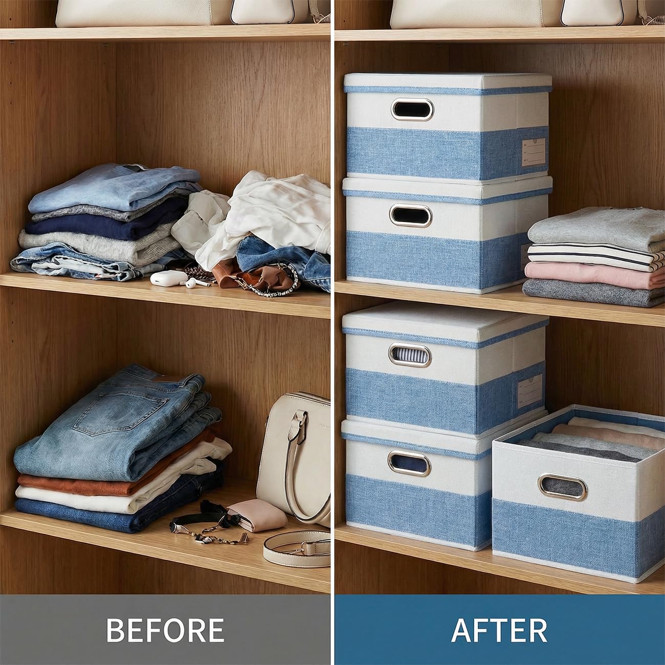 Storage Bins with Lids [3 (3 Count)