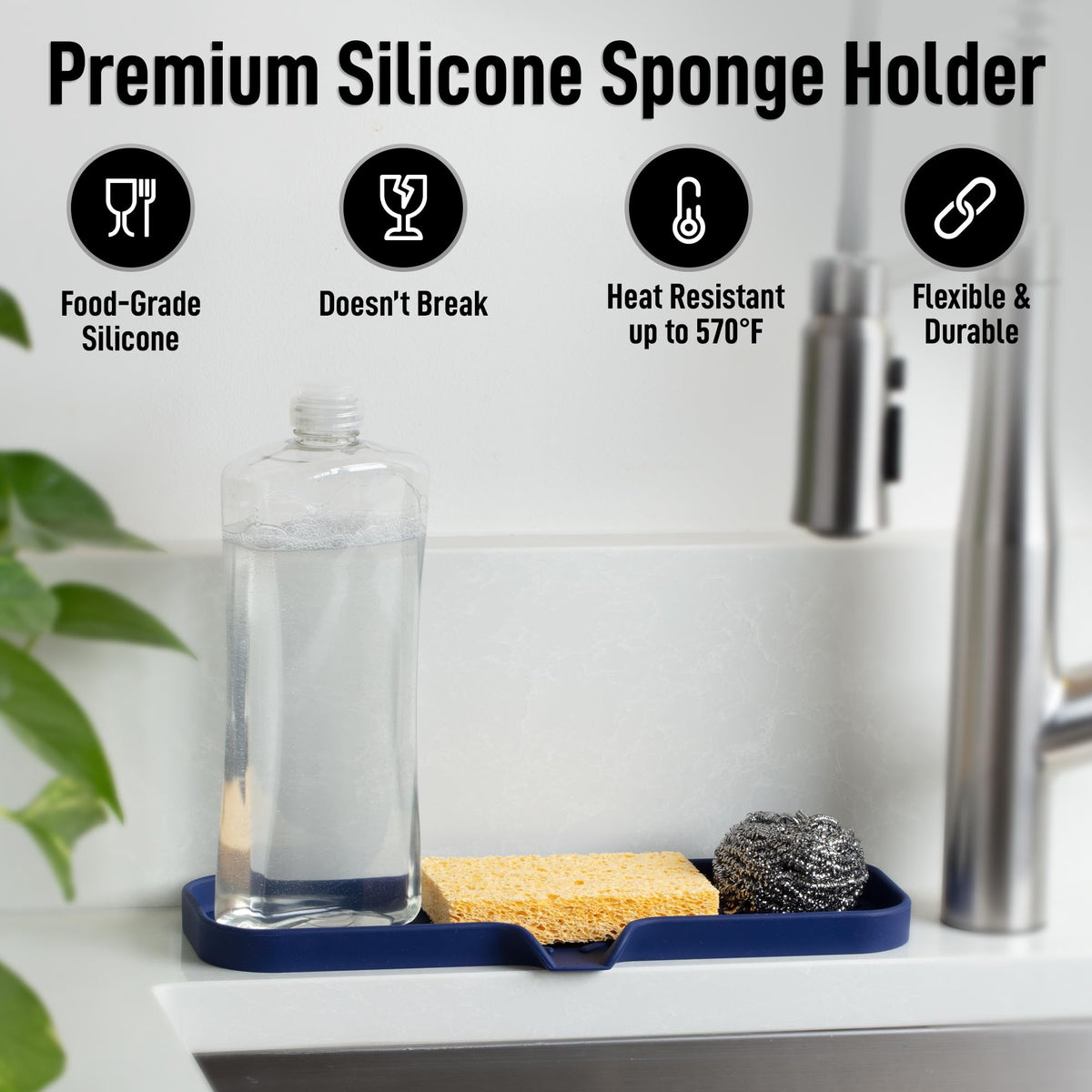 Large Silicone Sponge Holder