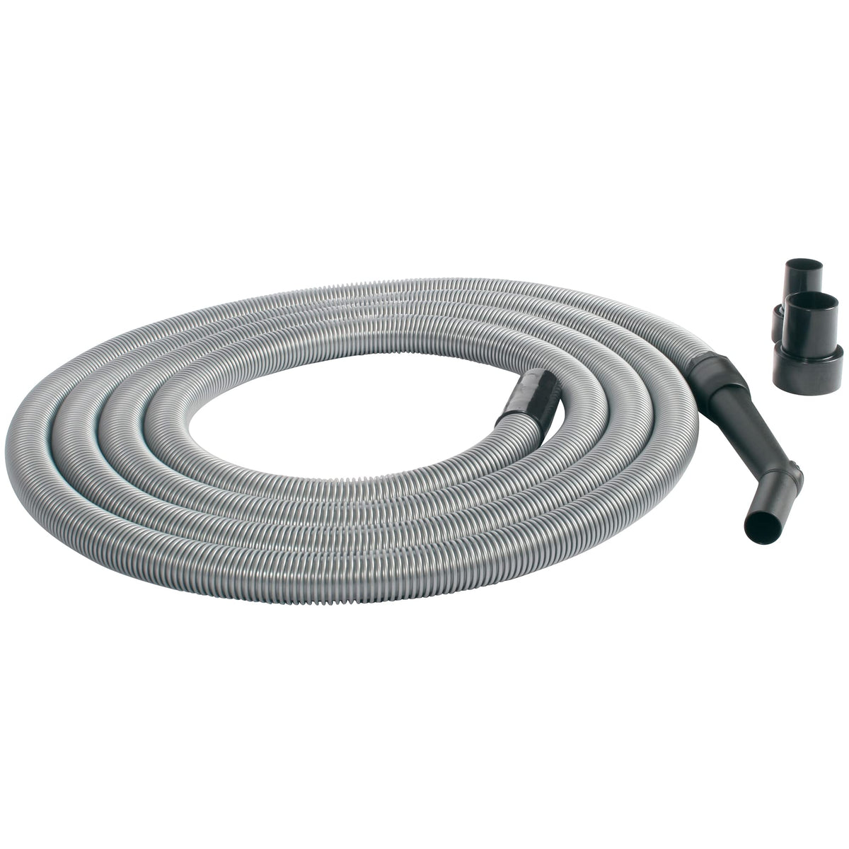 20 Ft. Premium Shop Vacuum Extension Hose with 2 tank adapters and 1.25" curved end