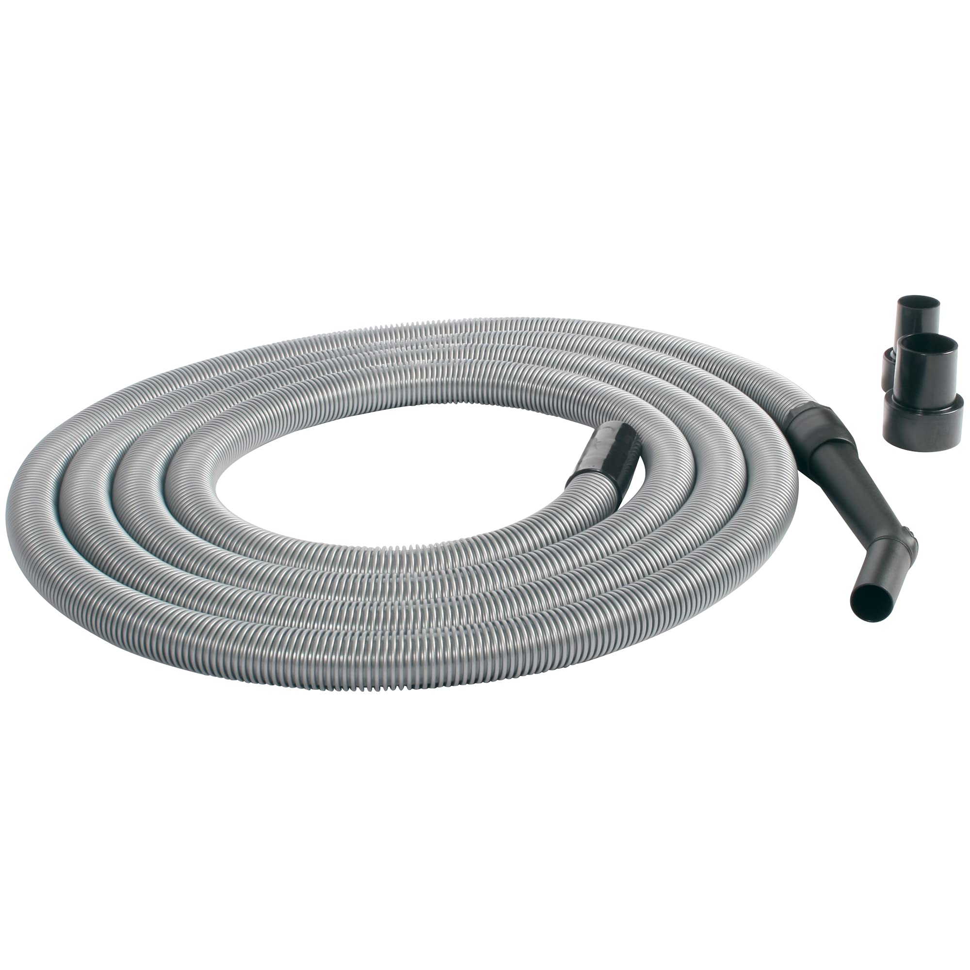20 Ft. Premium Shop Vacuum Extension Hose with 2 tank adapters and 1.25" curved end