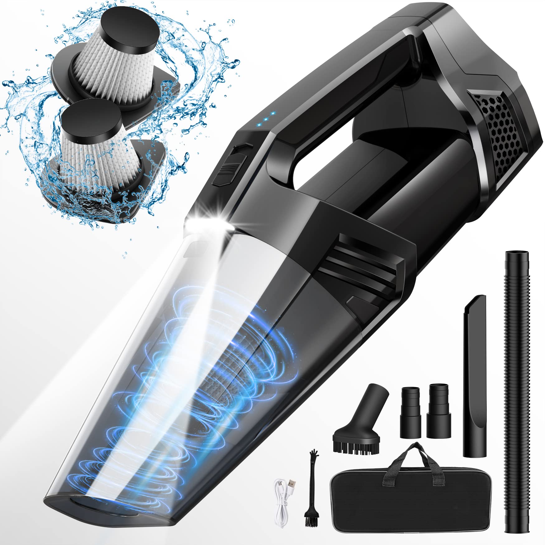 Handheld Vacuum Cordless Portable Car Vacuum with LED Light