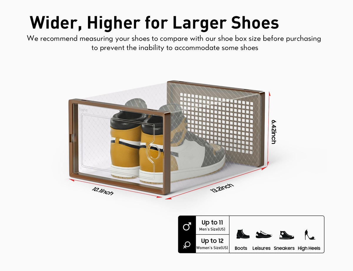 X Large Shoe Storage Boxes 12 Pack (12 Count)