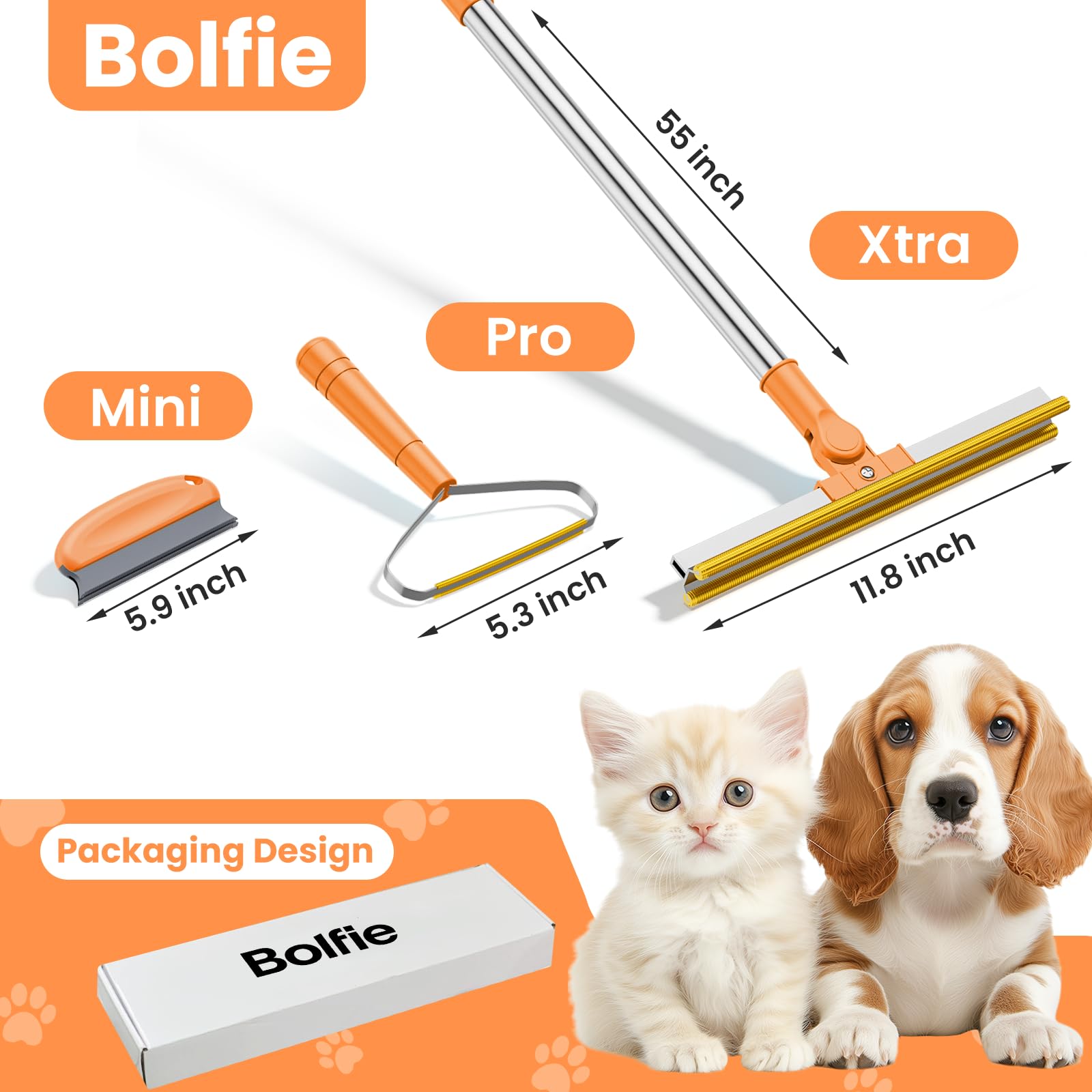 3 in 1 Carpet Rake for Pet Hair Removal