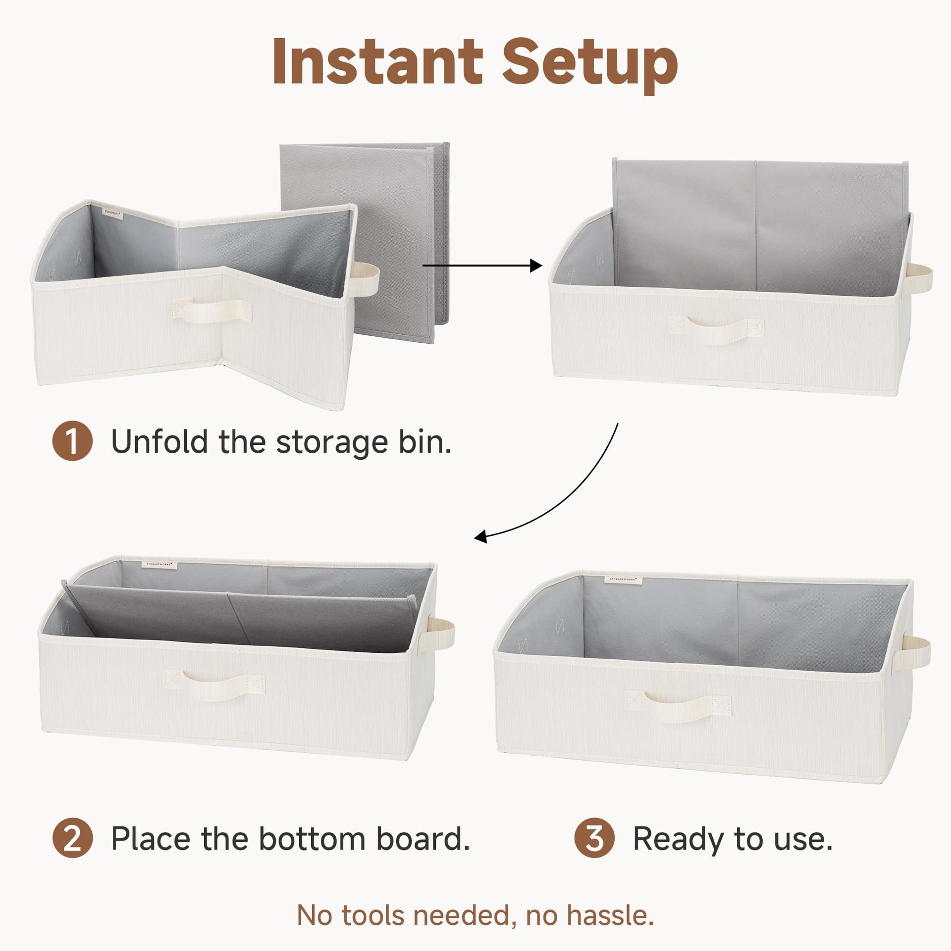 Closet Storage Bins Trapezoid (3 Count)
