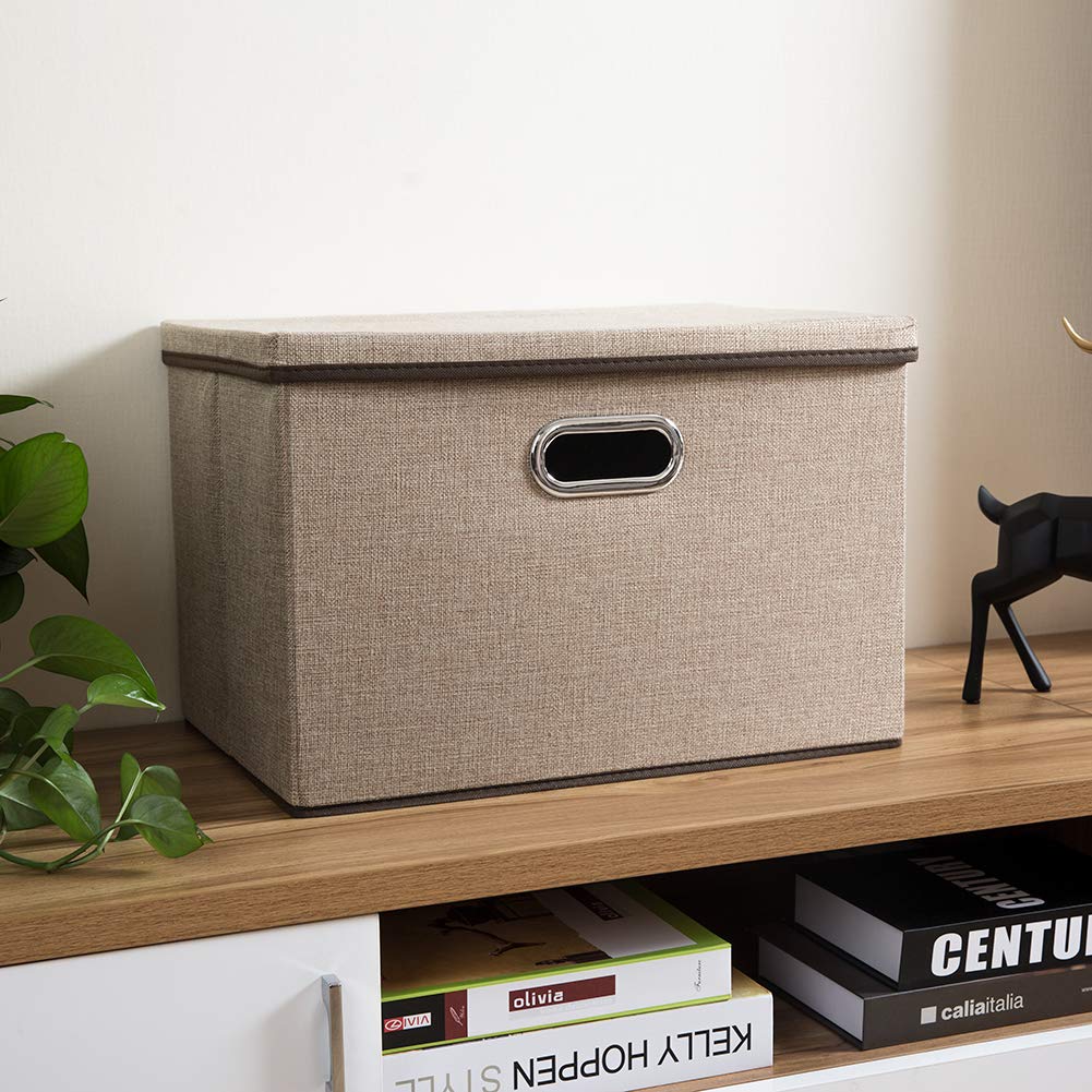 Large Collapsible Storage Bins with Lids [1