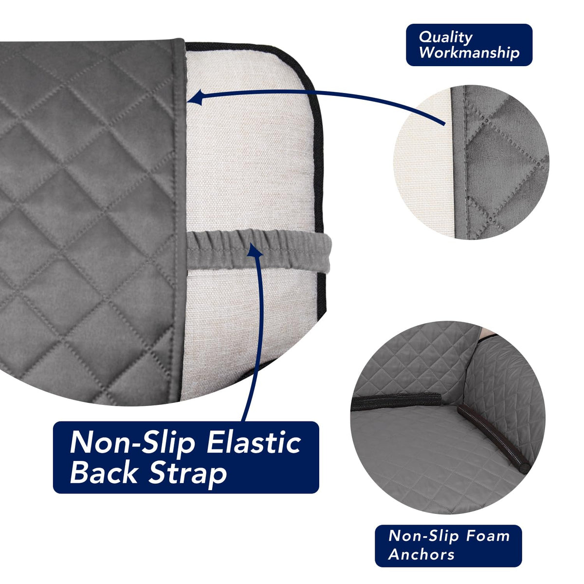 Reversible Quilted Couch Covers for Dogs Sofa Cover 4 Seater 88"
