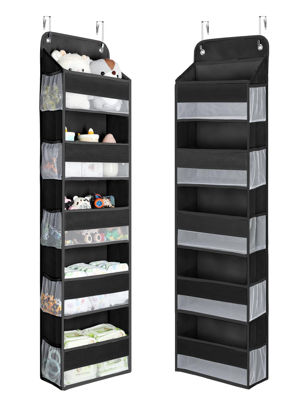 1 Pc Over the Door Organizer with 5 Bins 10 Side Pockets