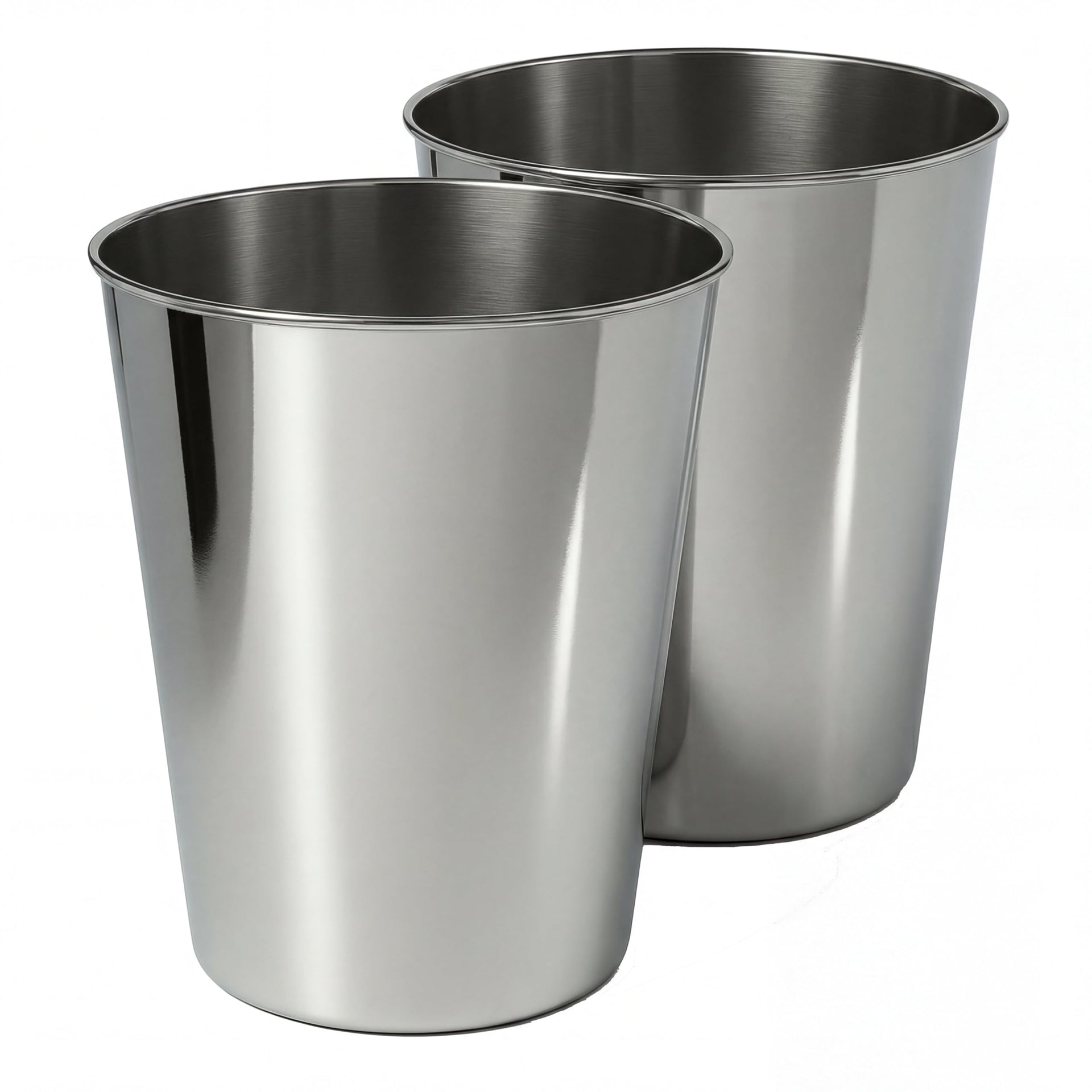 Nolan 2 Gal Smooth Steel Wastebasket (2 Count)