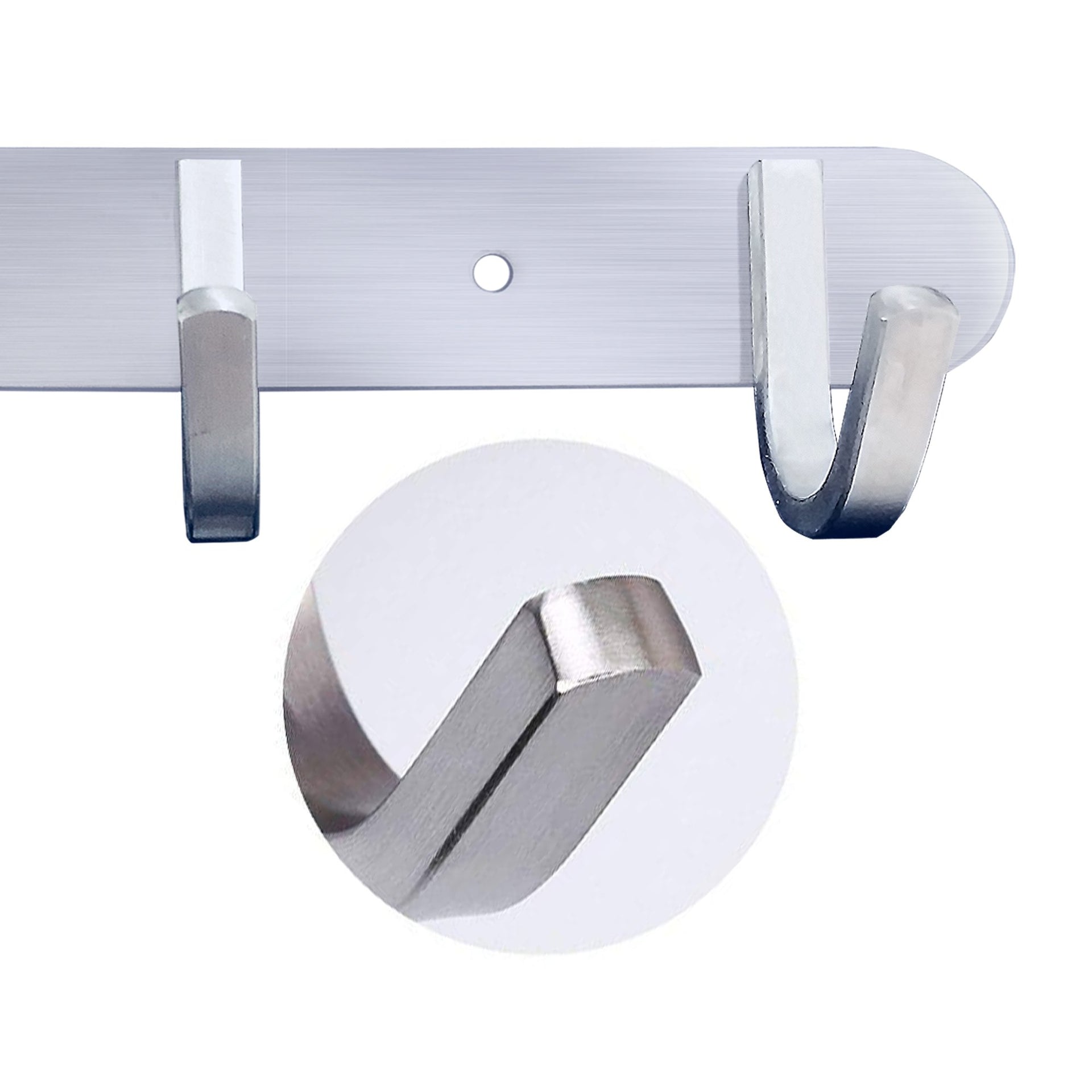 Coat Hook Rail Brushed Nickel 14