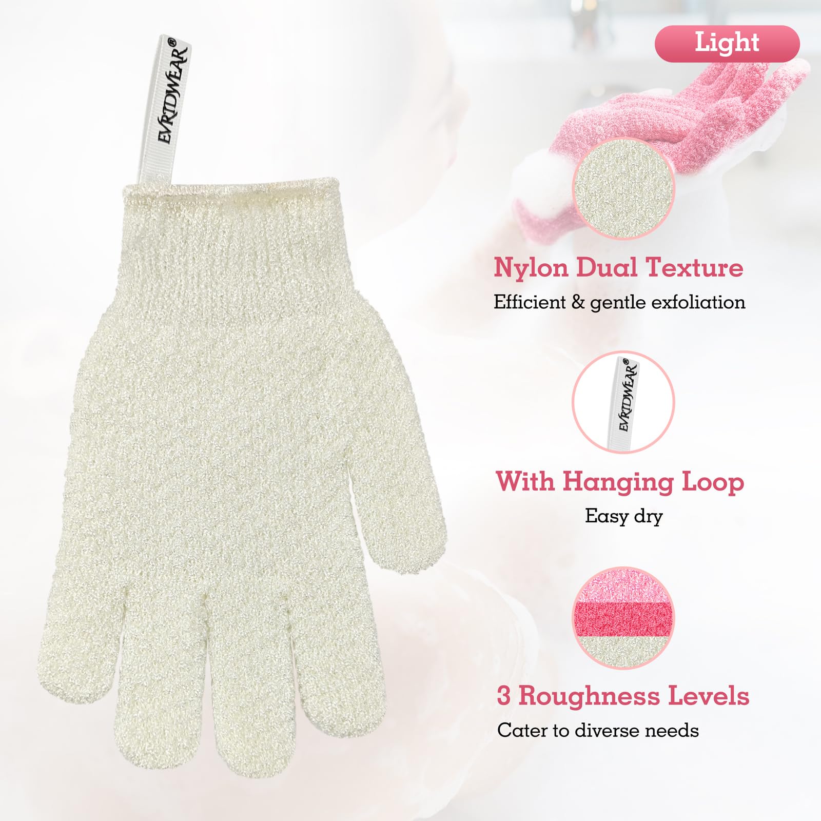 Exfoliating Glove for Shower Bath (3 Count)