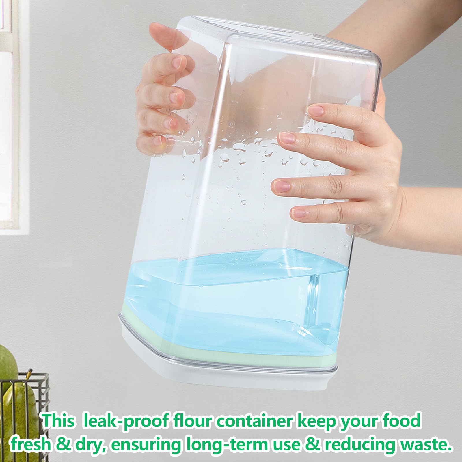 4.2 Qt Airtight Flour Rice Storage Container with Pop