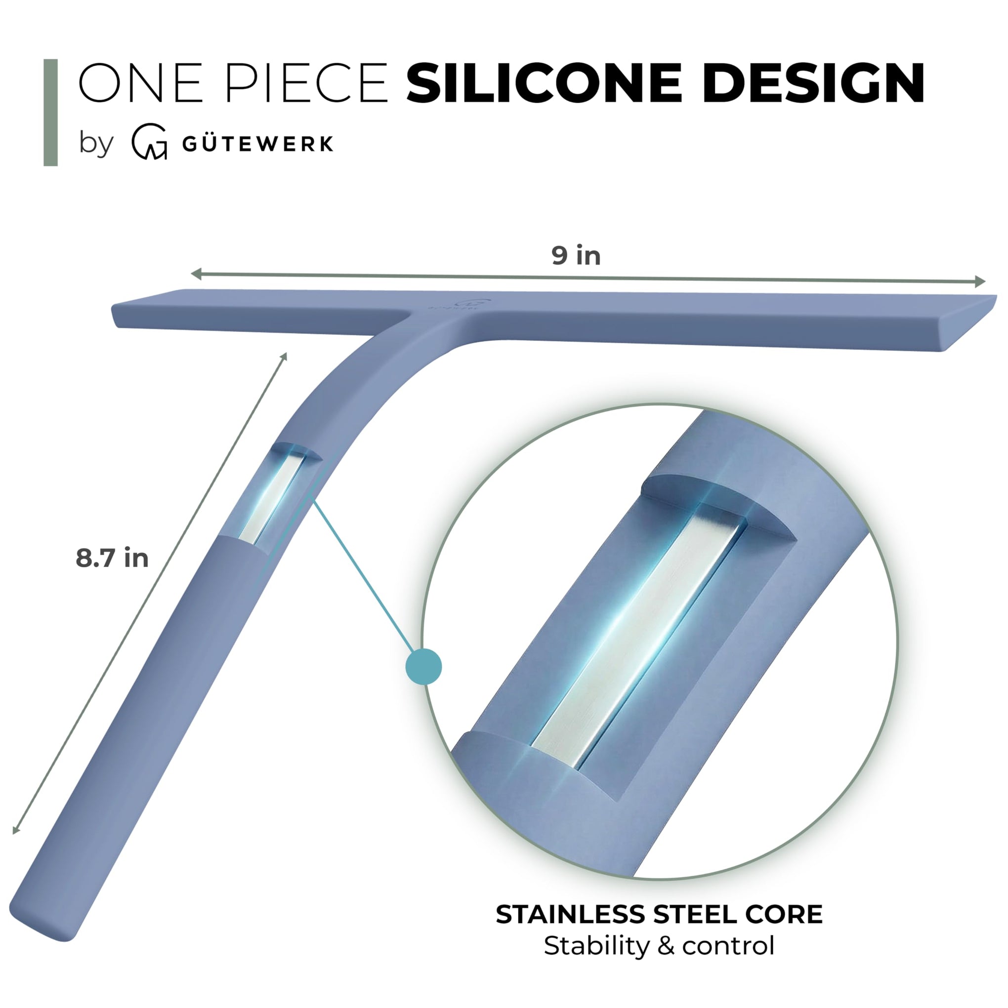 Silicone Shower Squeegee with 3