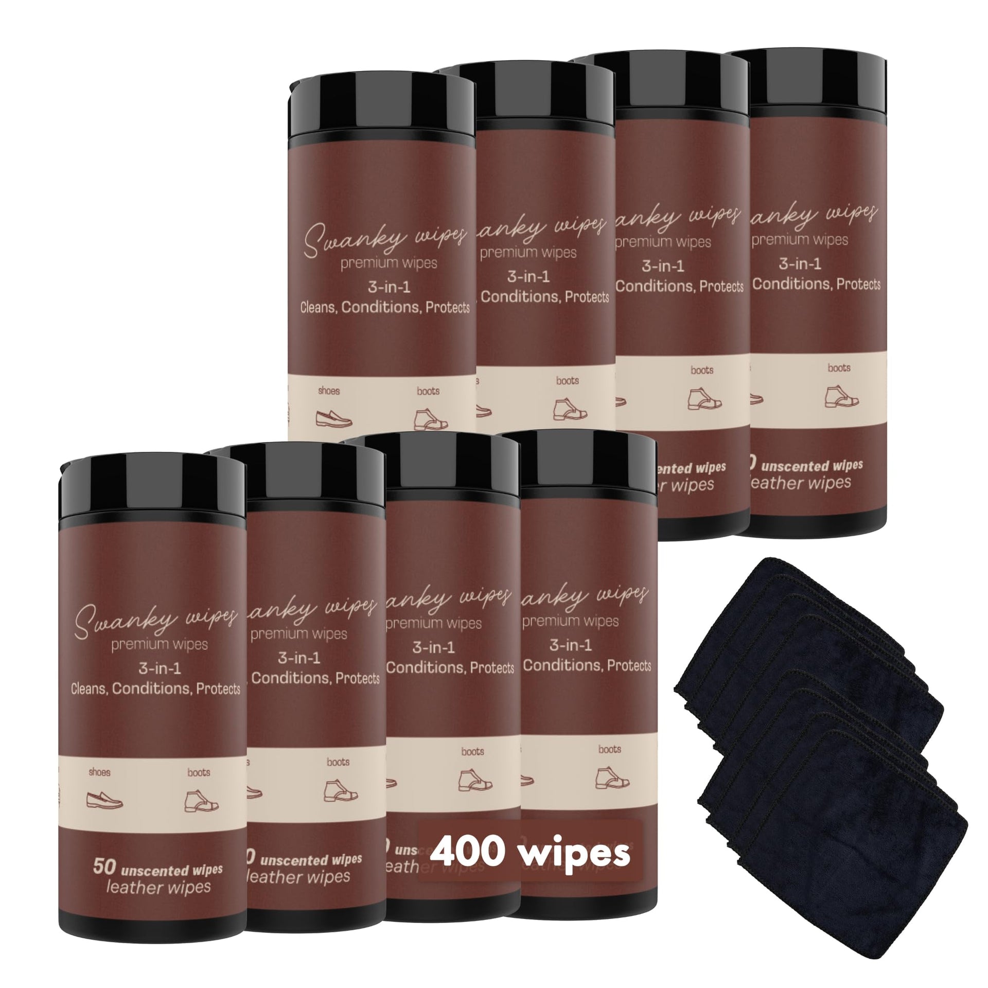 Swanky Leather Wipes (400 Count)