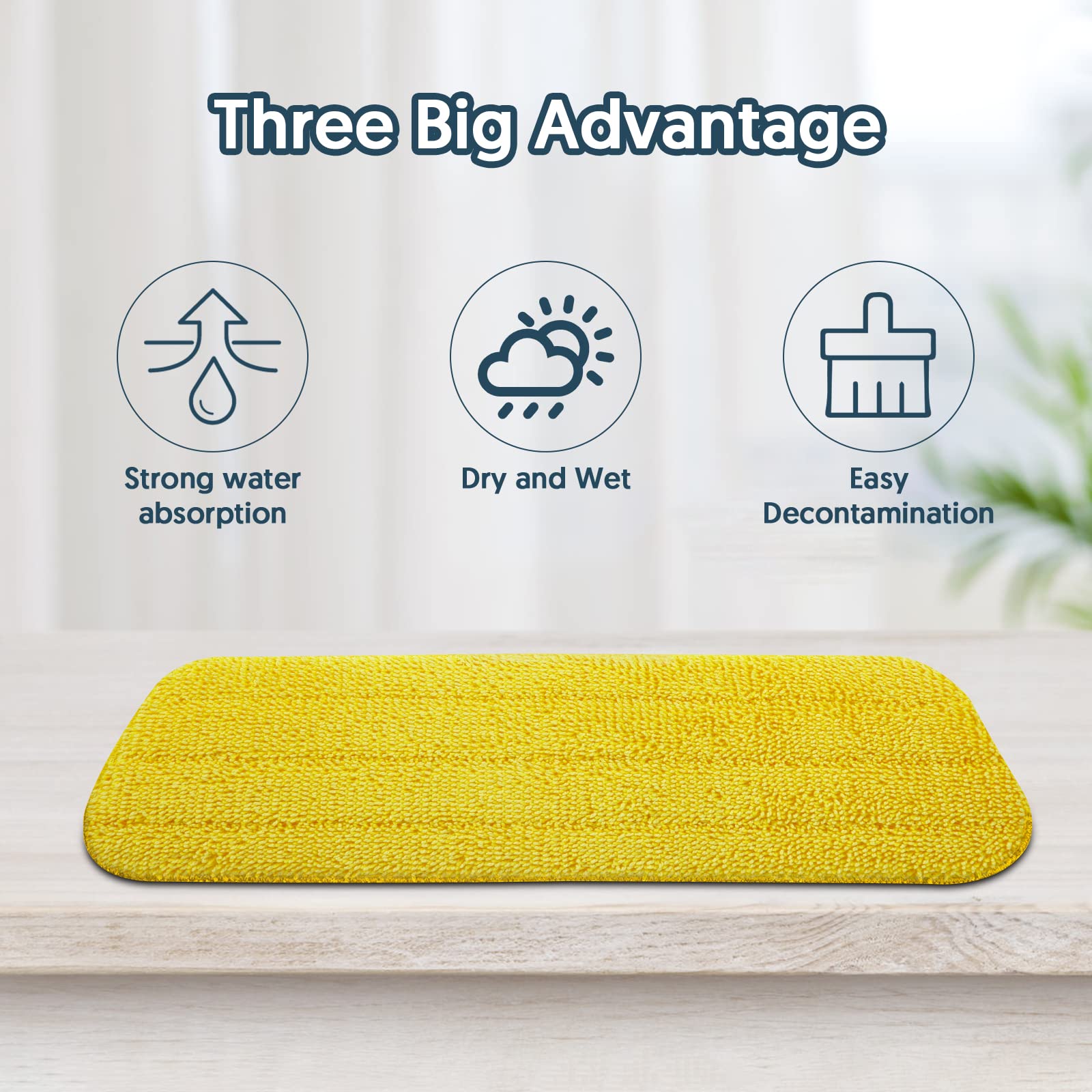 7 Pack Washable Mop Pads for Swiffer PowerMop (7 Count)