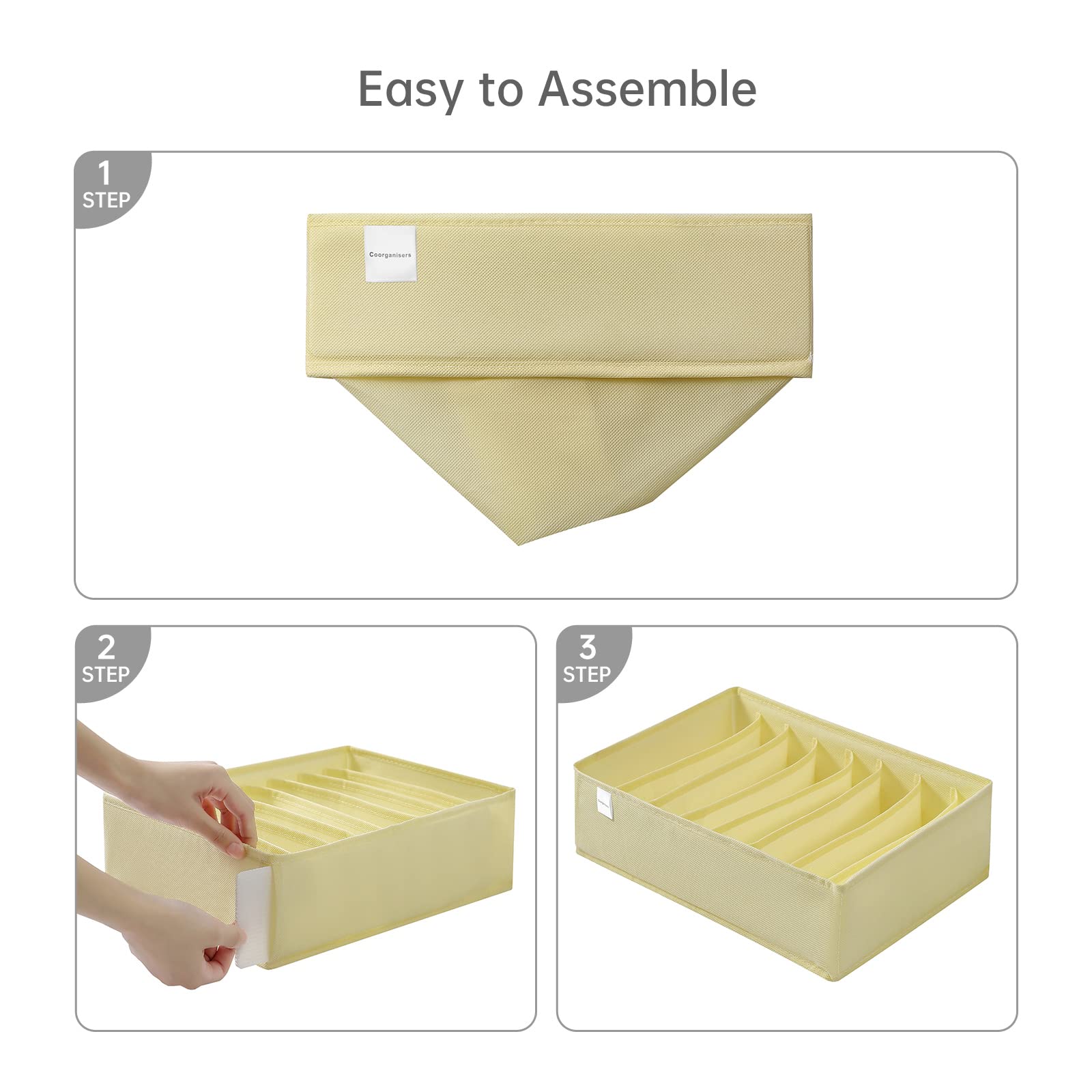 4 Packs T shirt Drawer Organizers for Clothing (4 Count)