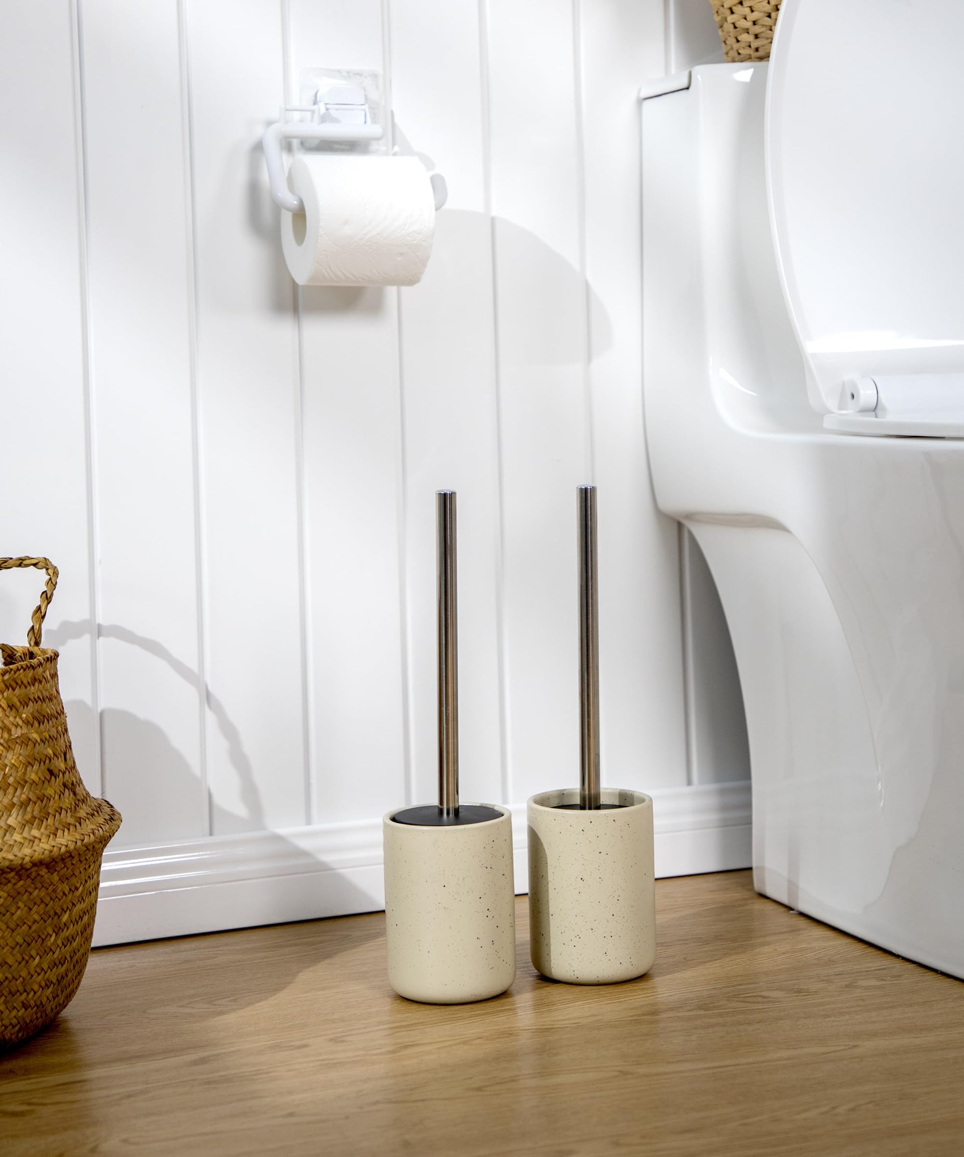Ceramic Toilet Brush and Holder Set (2 Count)