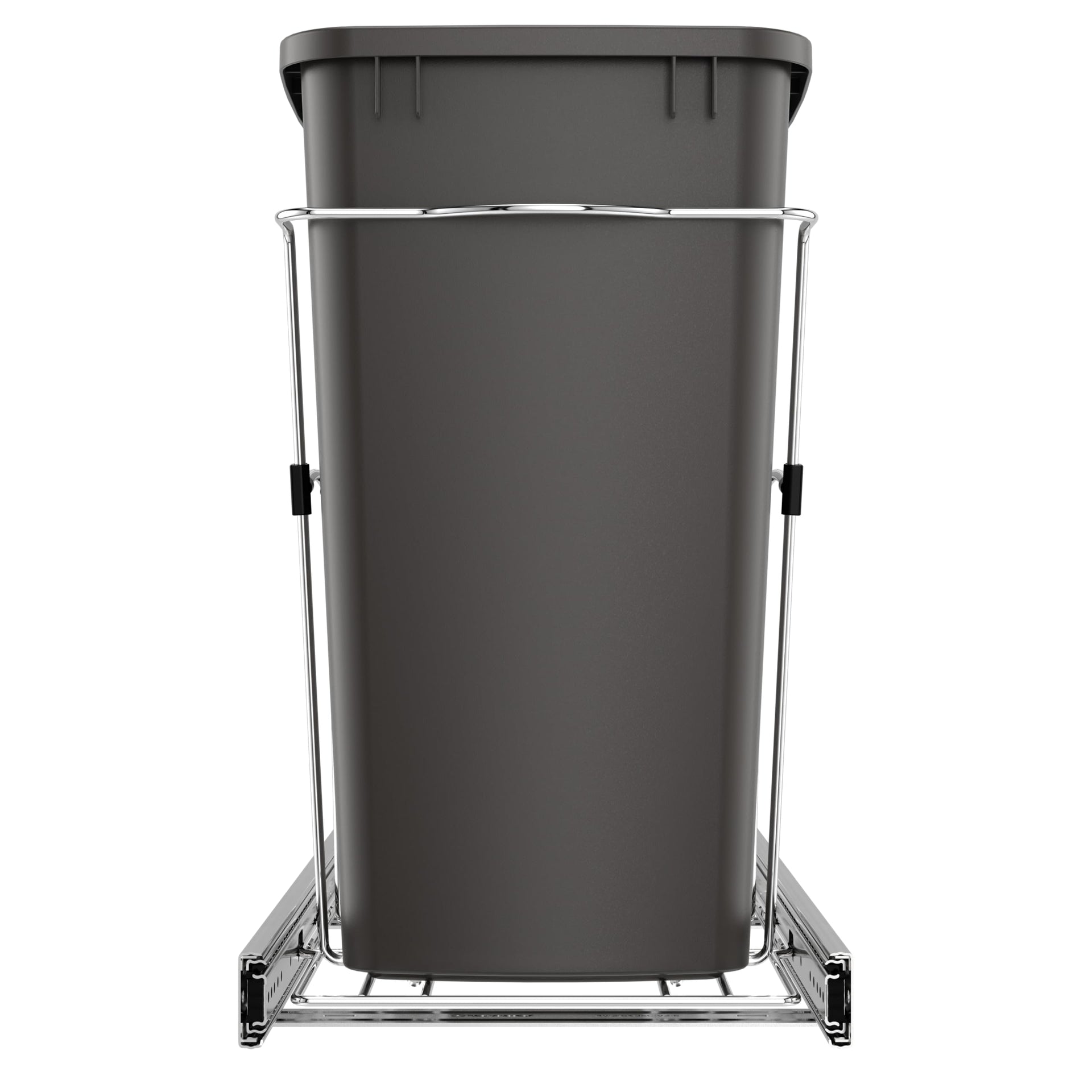 Single 35 Qt Pullout Trash Can for Base Kitchen Cabinets