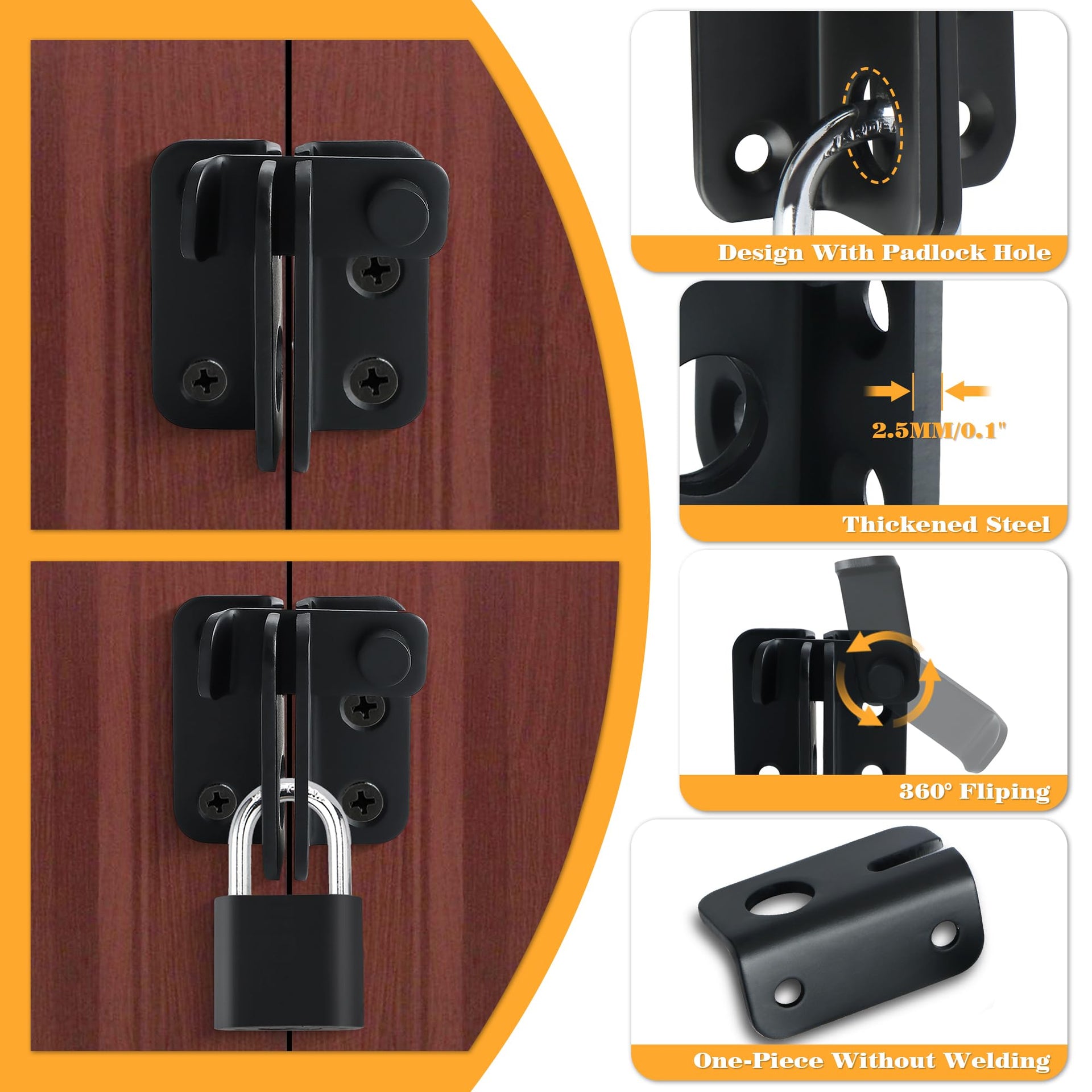 Flip Latch Gate Latch Barn Door Lock Shed Door Latch