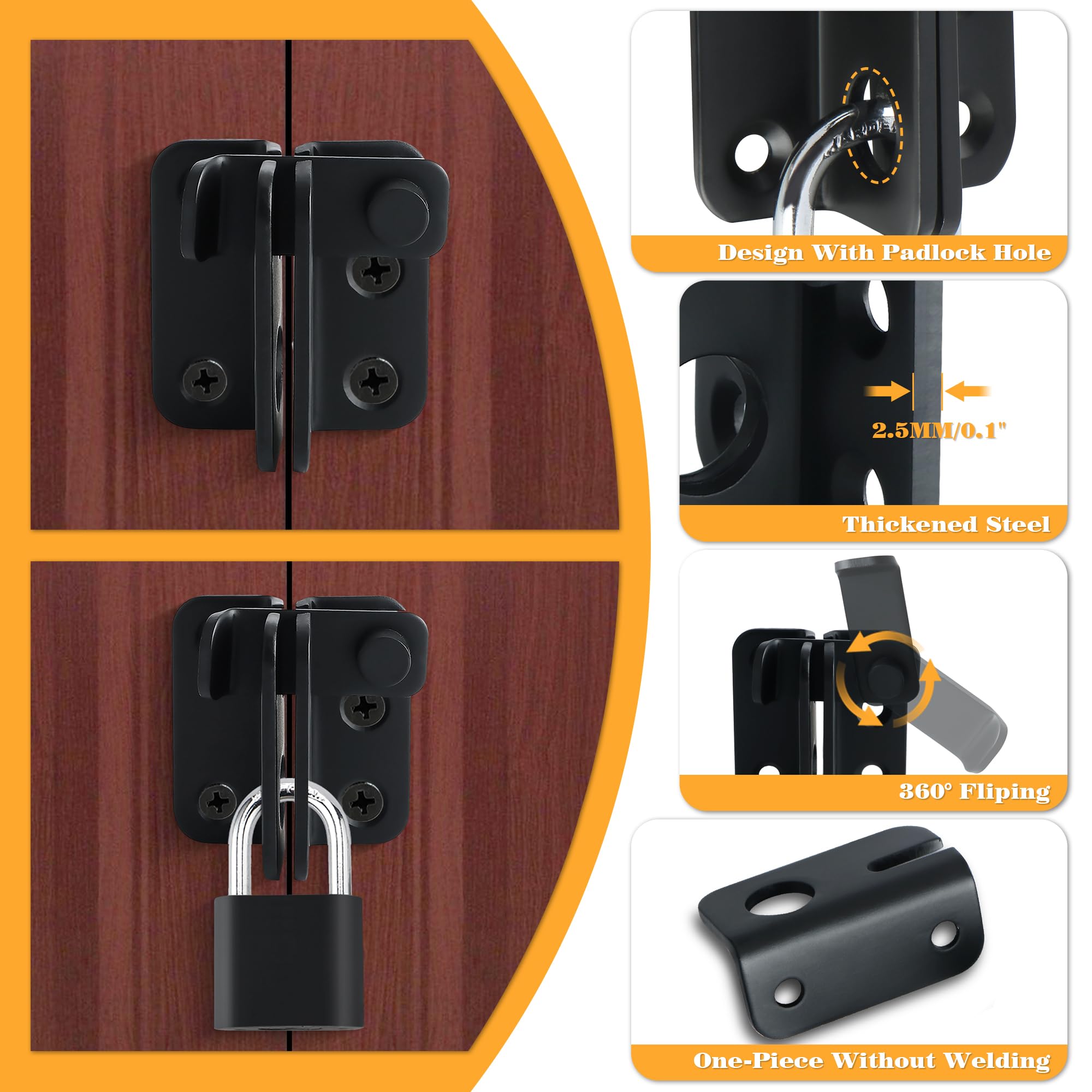 Flip Latch Gate Latch Barn Door Lock Shed Door Latch