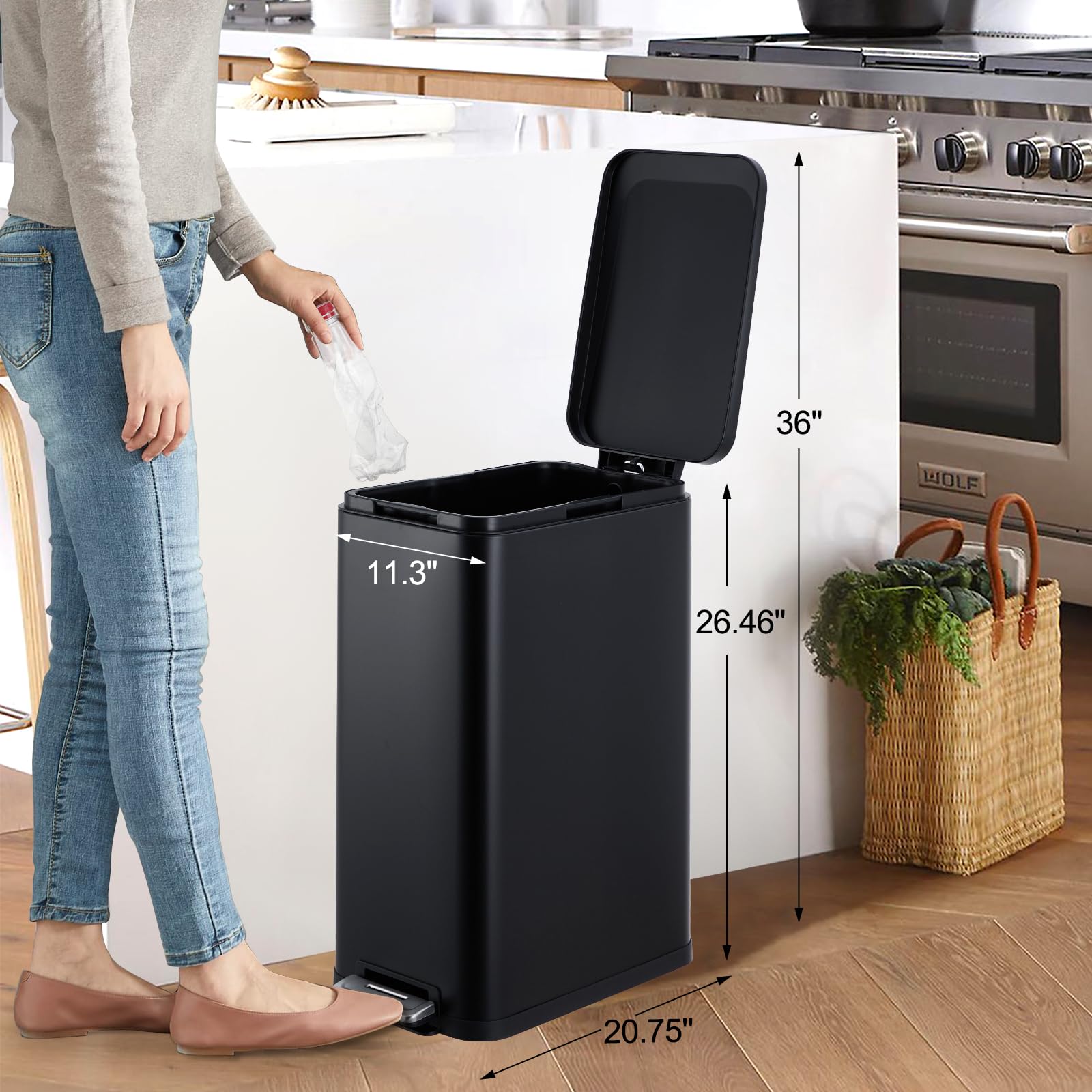 13.2 Gallon 50L Kitchen Trash Can
