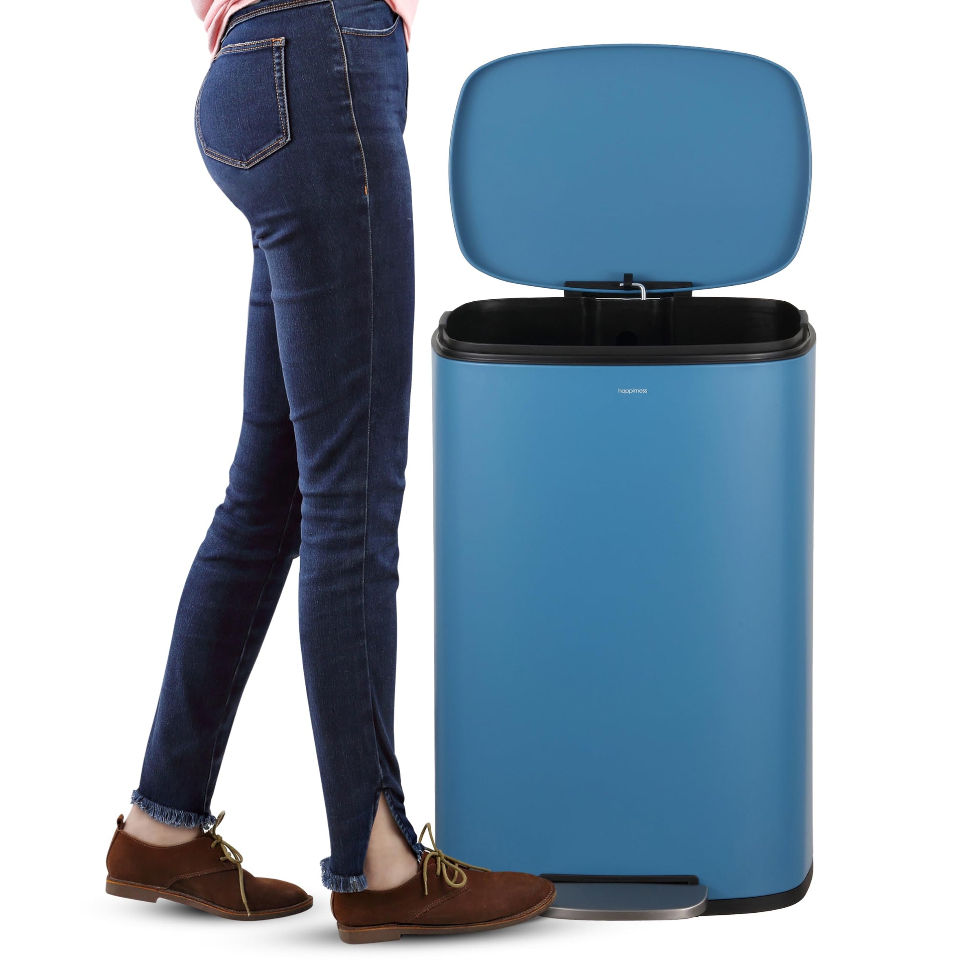Connor 2 Piece Iron Trash Can (2 Count)