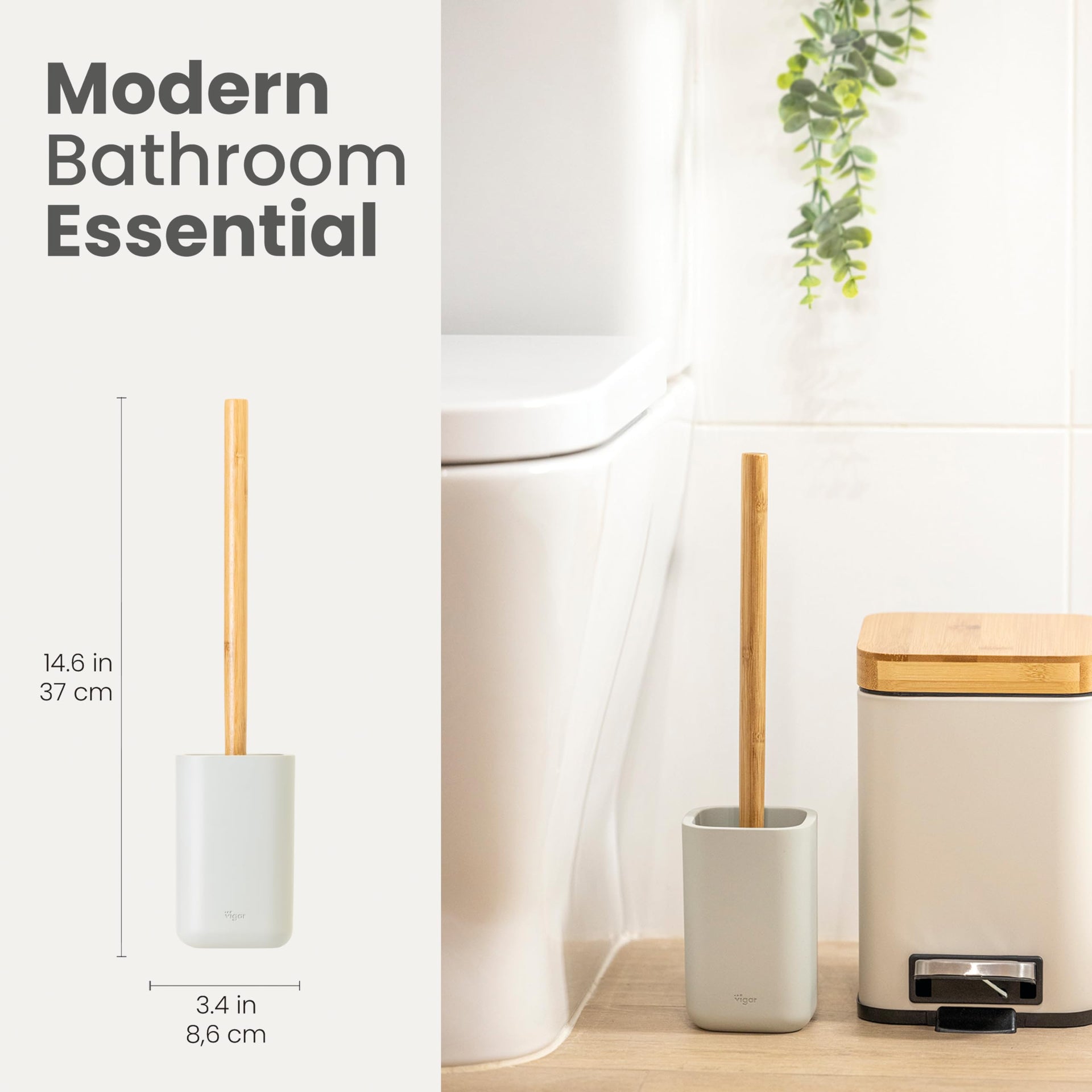 Zense Toilet Brush and Holder Set